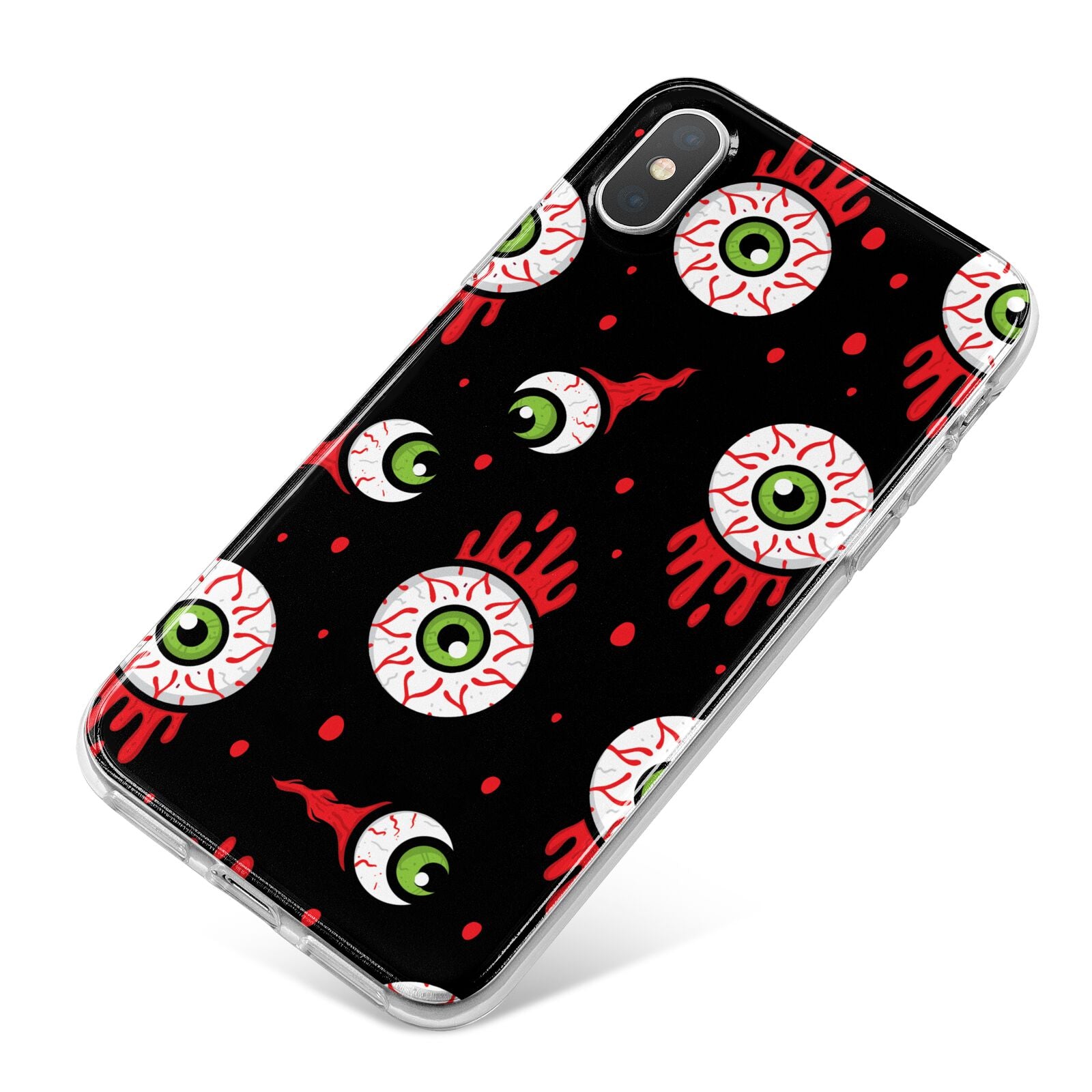 Bleeding Eyeballs iPhone X Bumper Case on Silver iPhone