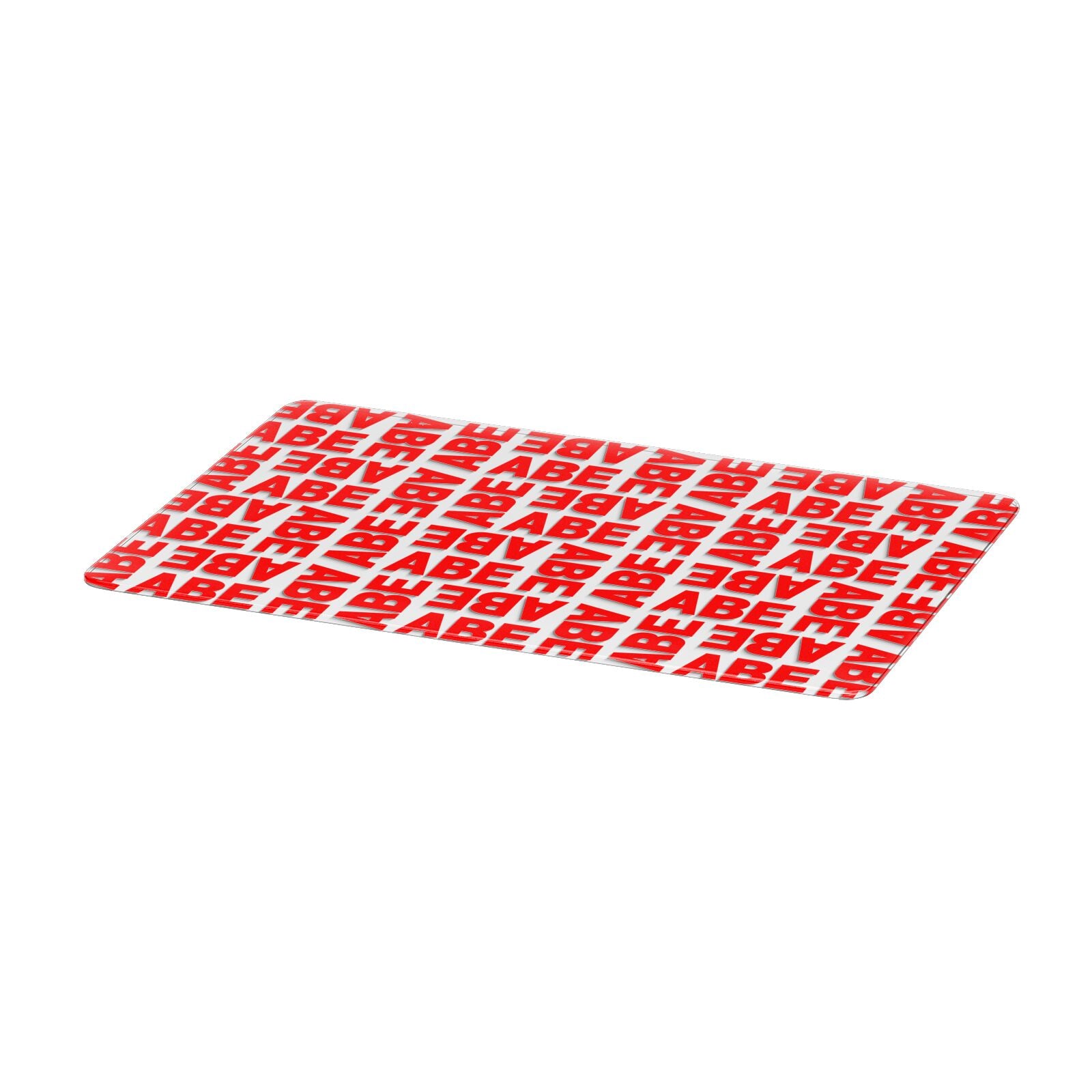 Block Red Custom Text Apple MacBook Case Only