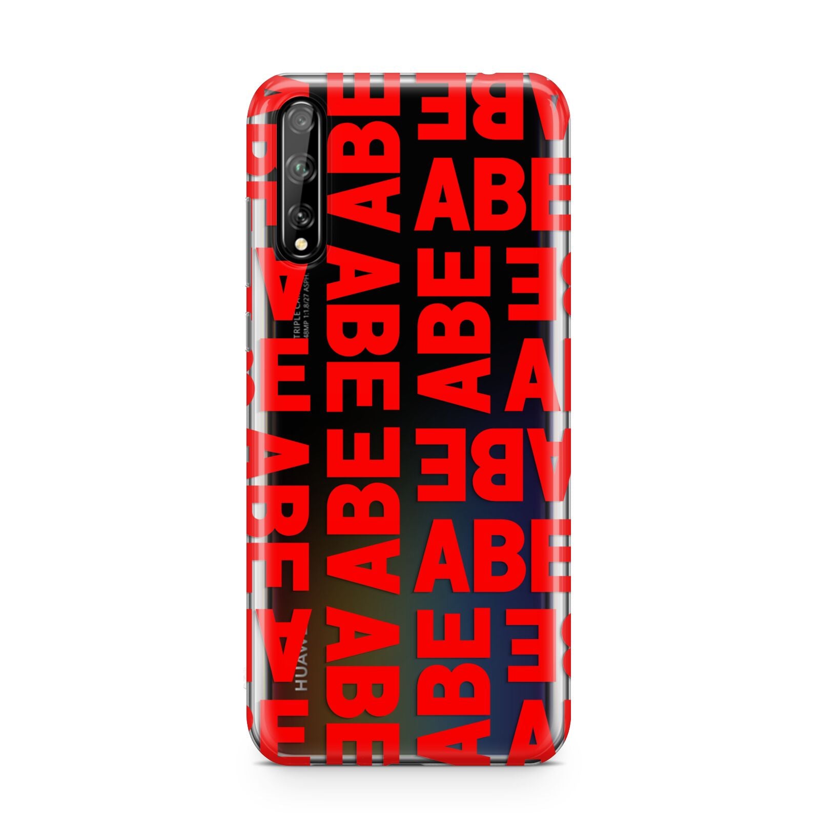 Block Red Custom Text Huawei Enjoy 10s Phone Case