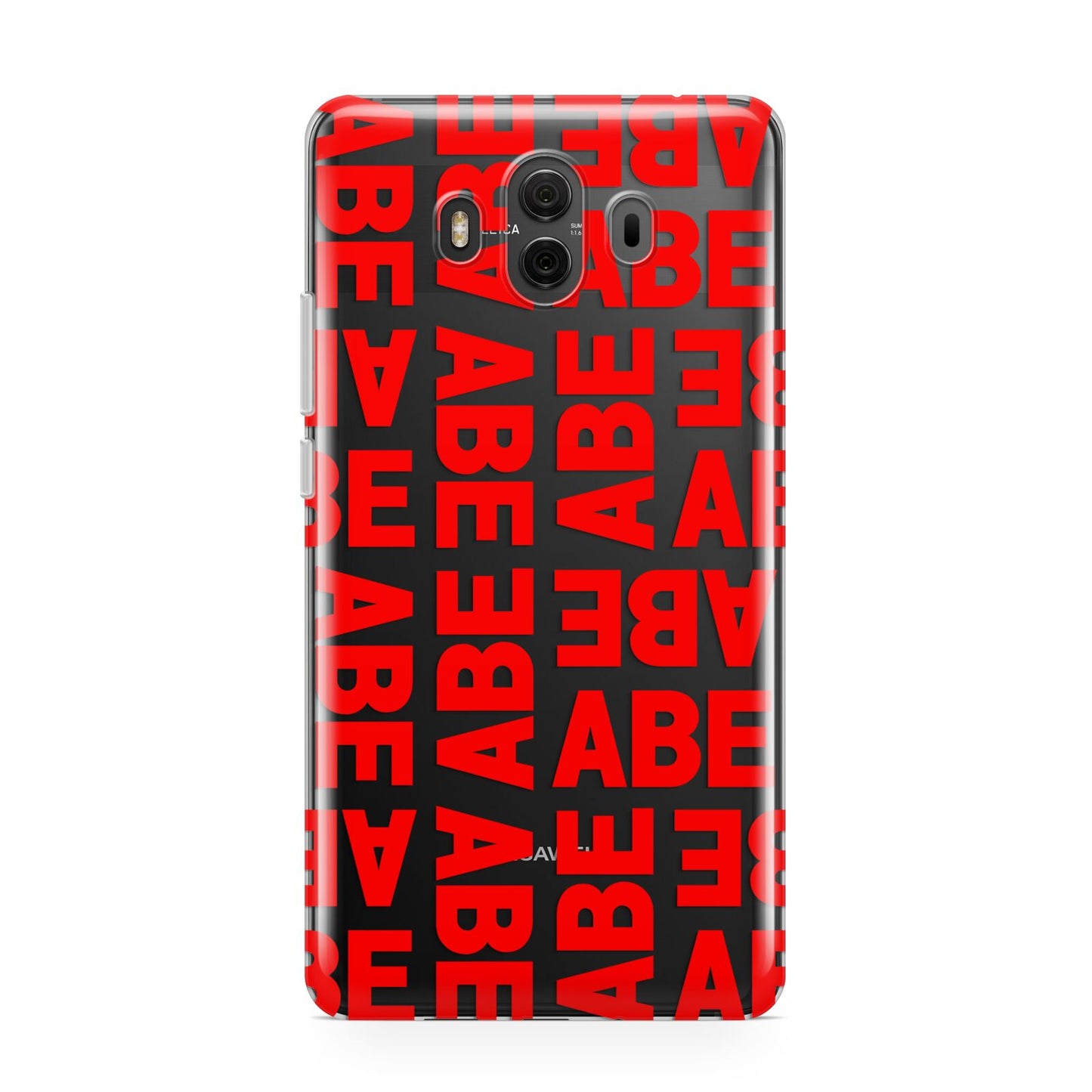 Block Red Custom Text Huawei Mate 10 Protective Phone Case