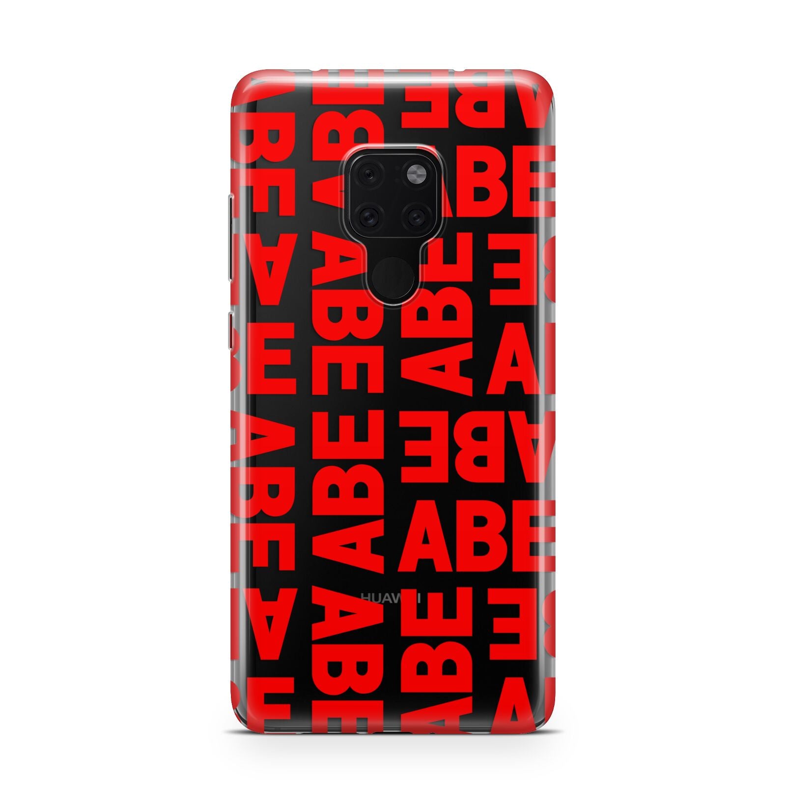 Block Red Custom Text Huawei Mate 20 Phone Case