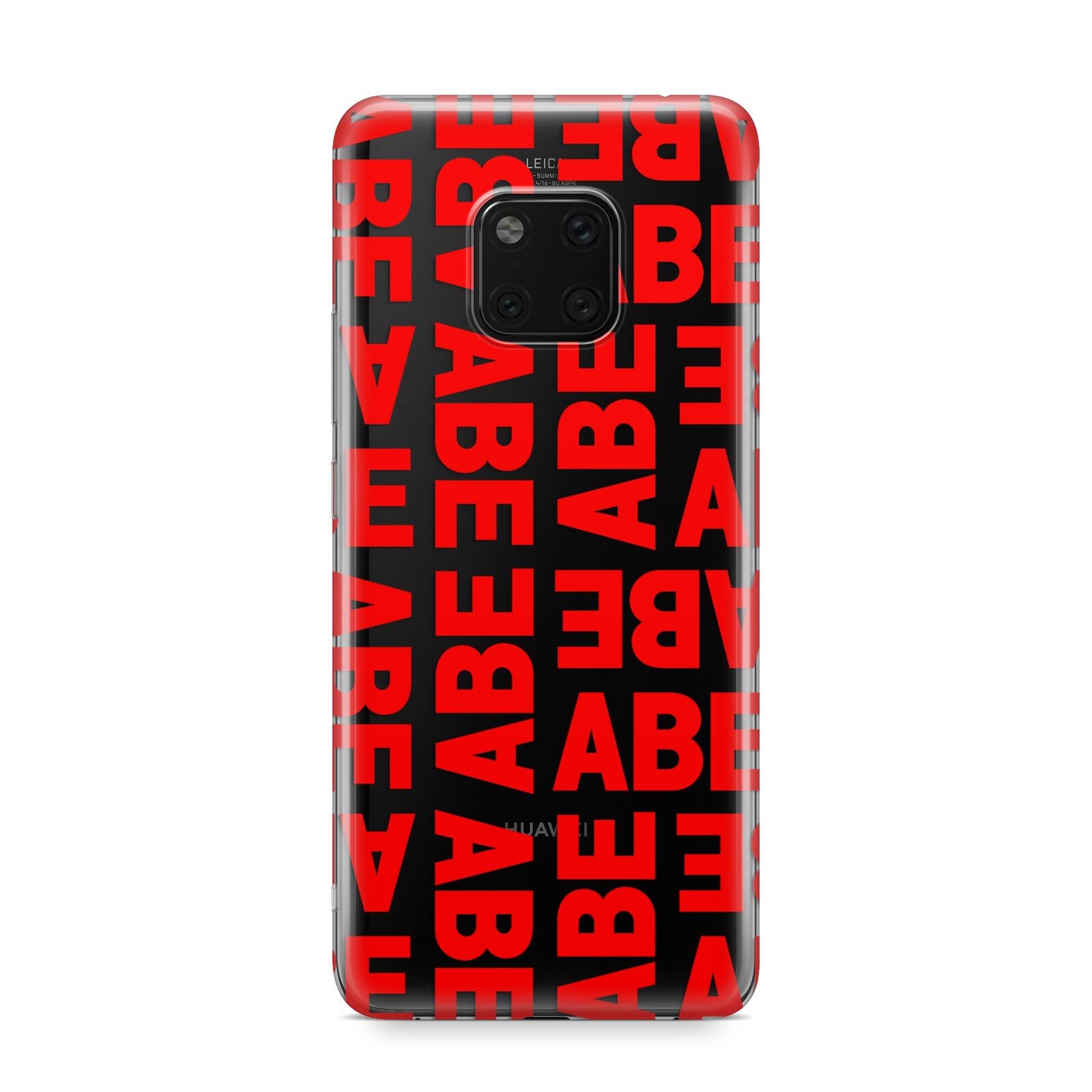 Block Red Custom Text Huawei Mate 20 Pro Phone Case