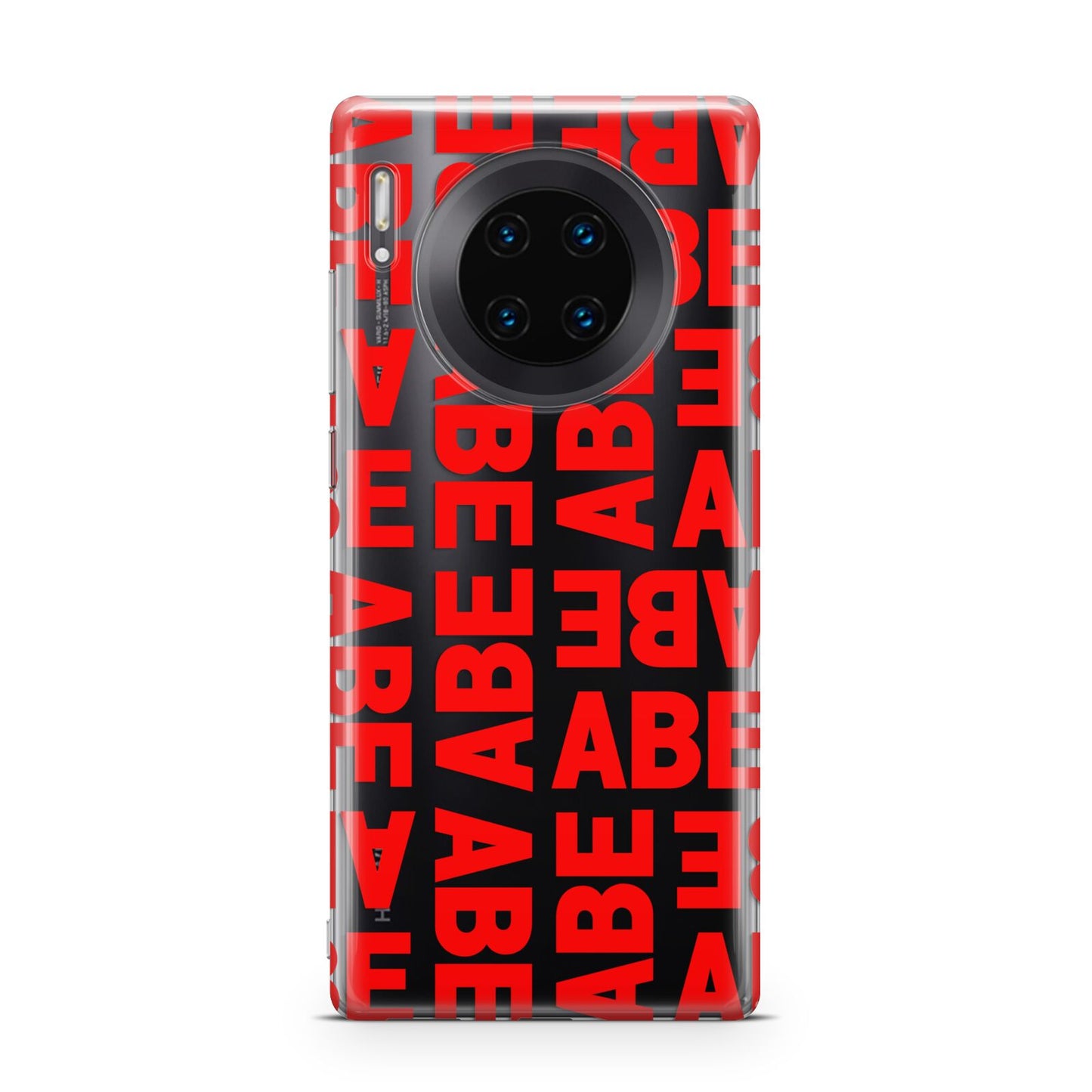 Block Red Custom Text Huawei Mate 30 Pro Phone Case