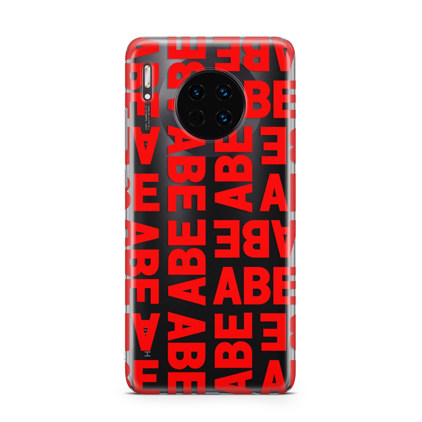 Block Red Custom Text Huawei Mate 30