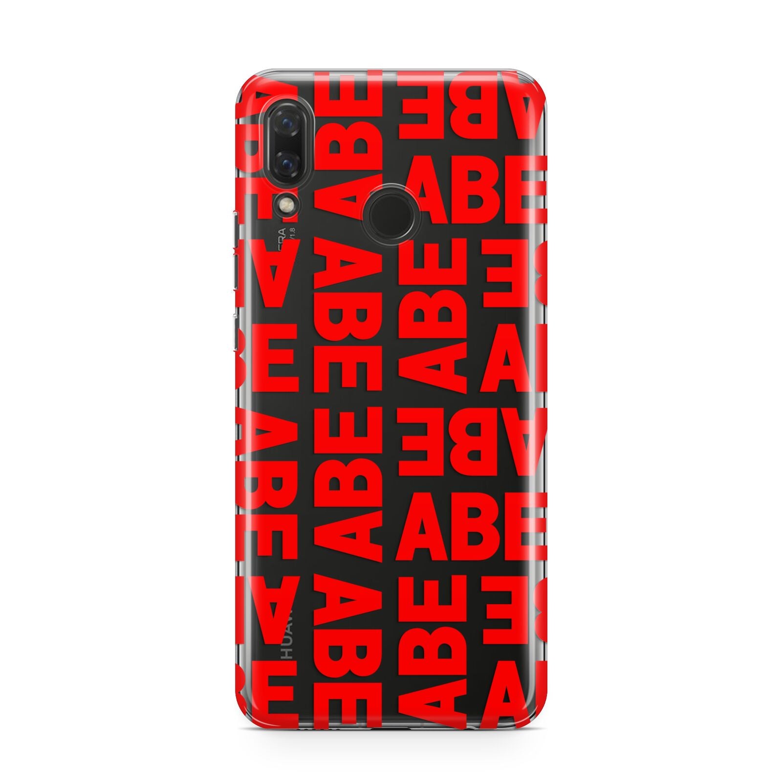 Block Red Custom Text Huawei Nova 3 Phone Case