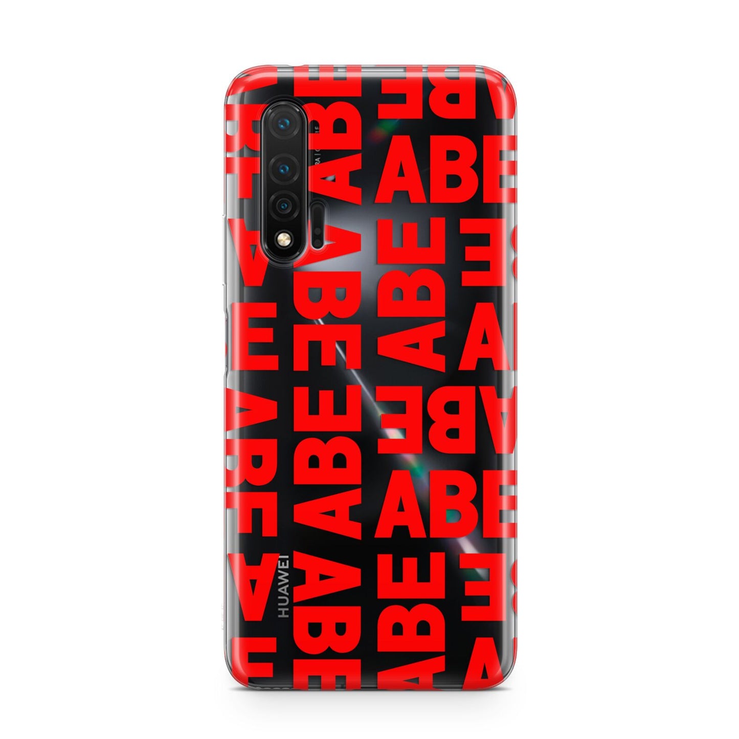 Block Red Custom Text Huawei Nova 6 Phone Case