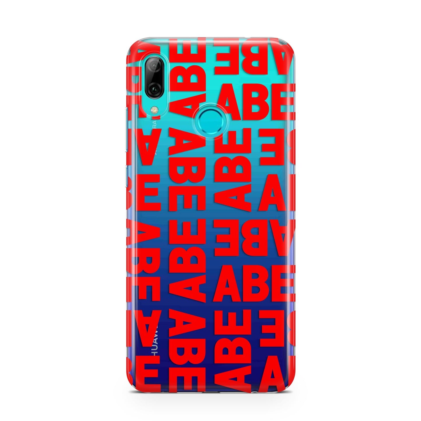 Block Red Custom Text Huawei P Smart 2019 Case