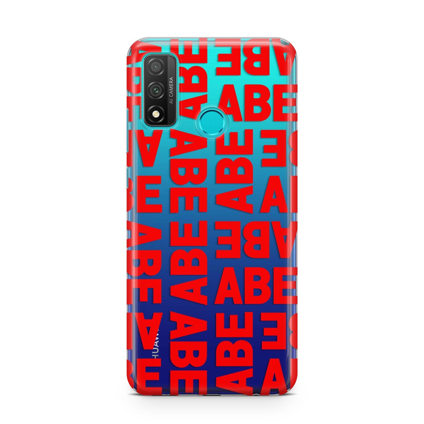 Block Red Custom Text Huawei P Smart 2020