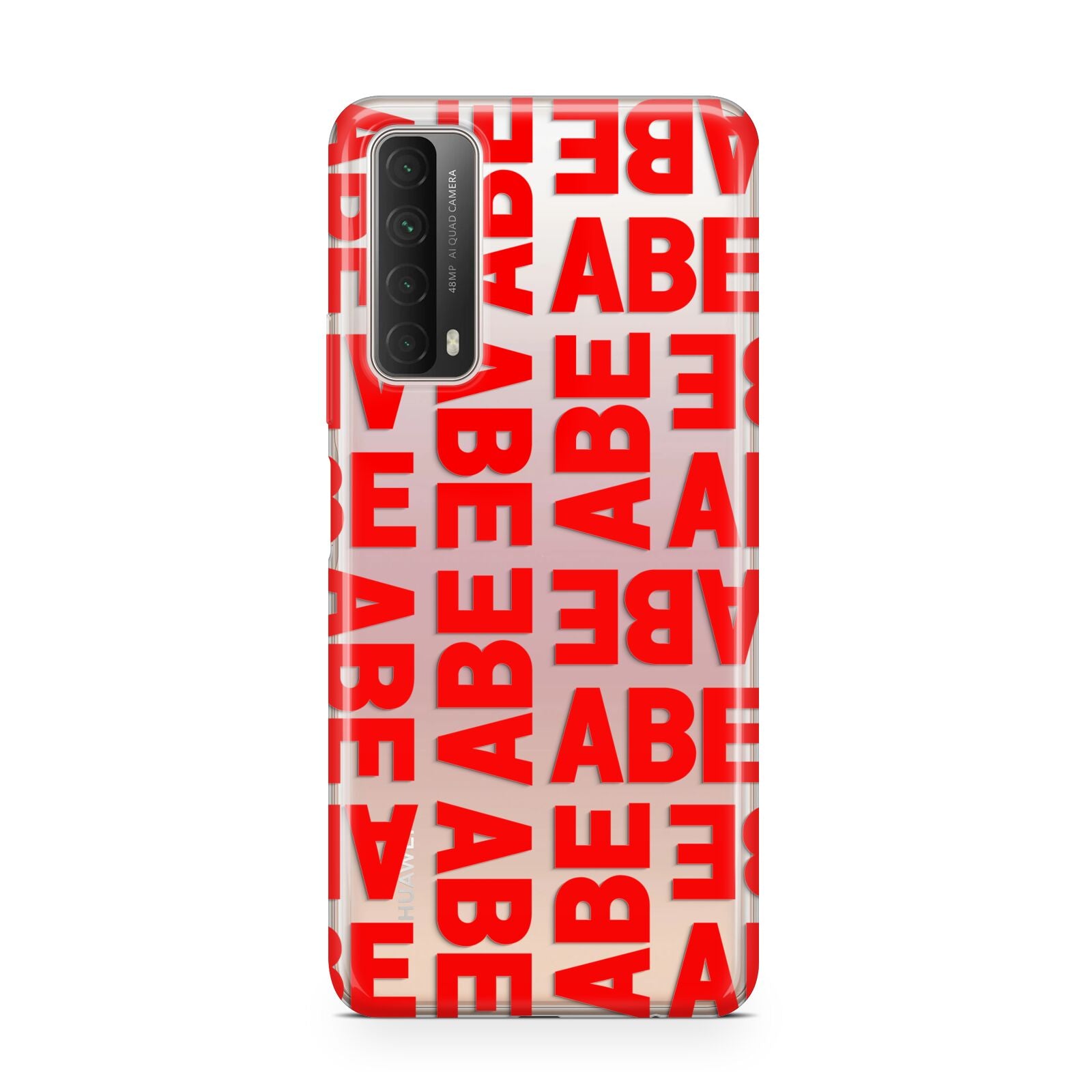 Block Red Custom Text Huawei P Smart 2021