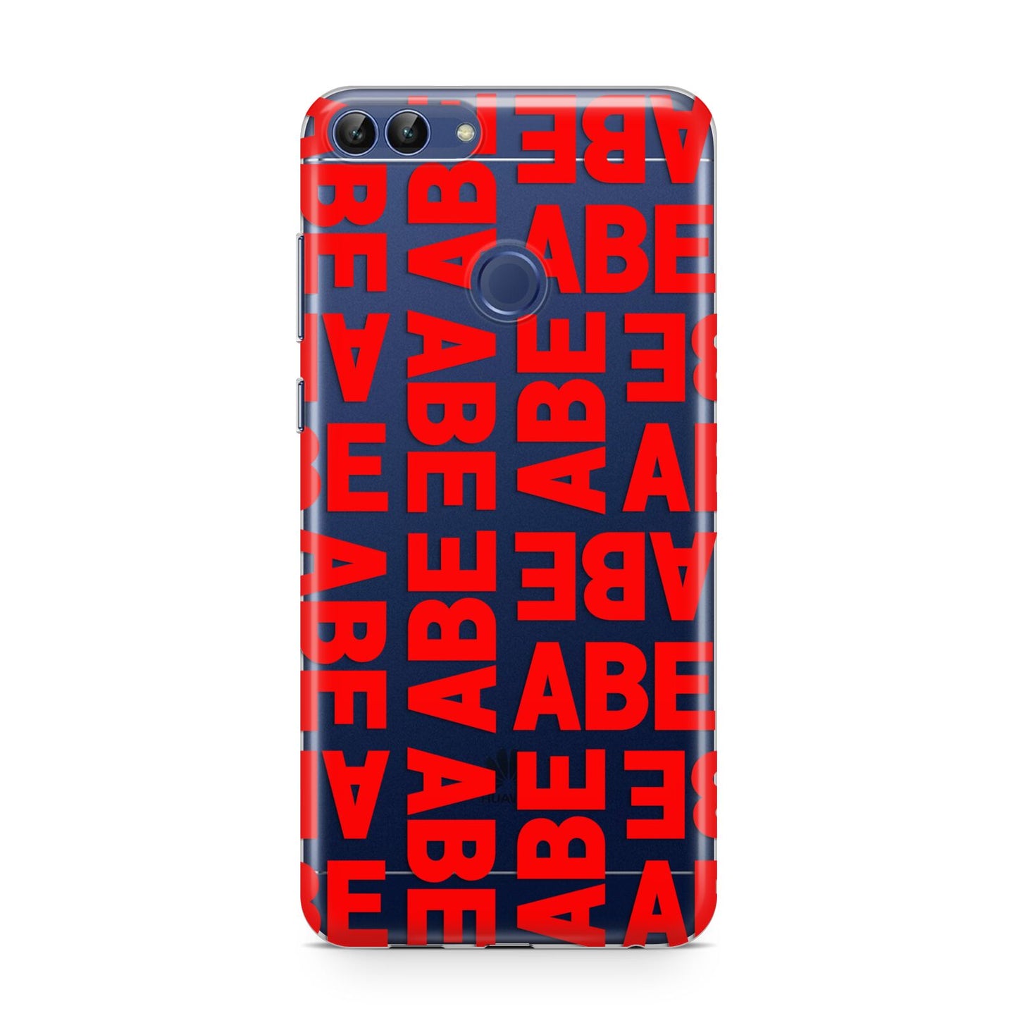 Block Red Custom Text Huawei P Smart Case