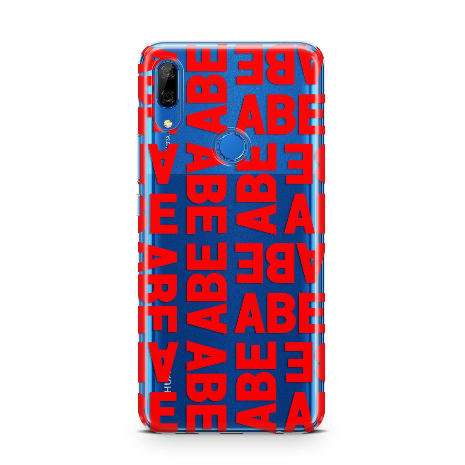 Block Red Custom Text Huawei P Smart Z