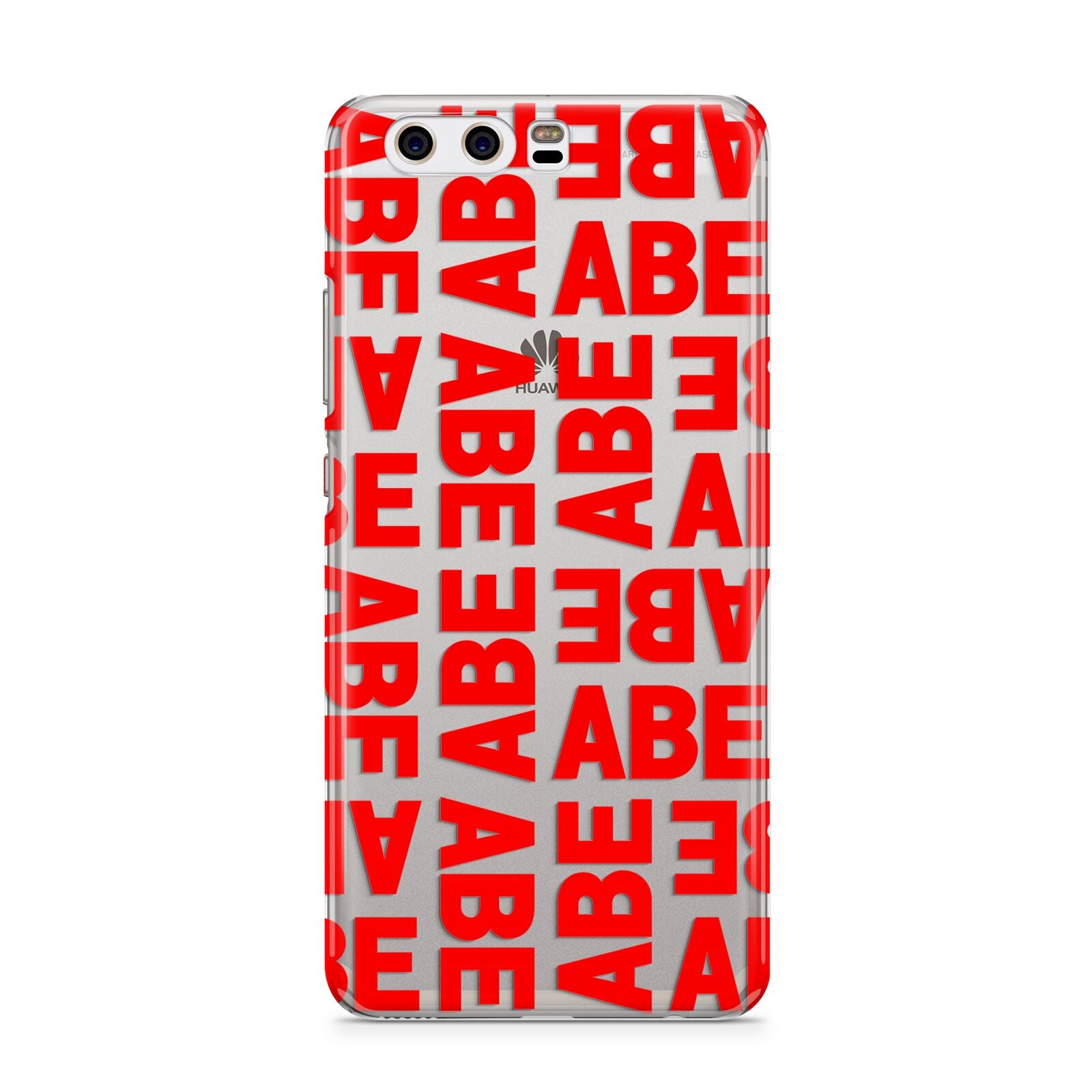 Block Red Custom Text Huawei P10 Phone Case