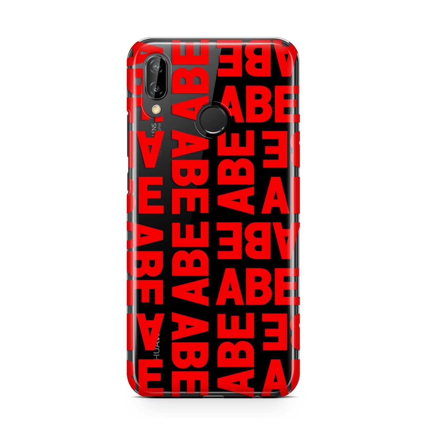 Block Red Custom Text Huawei P20 Lite Phone Case