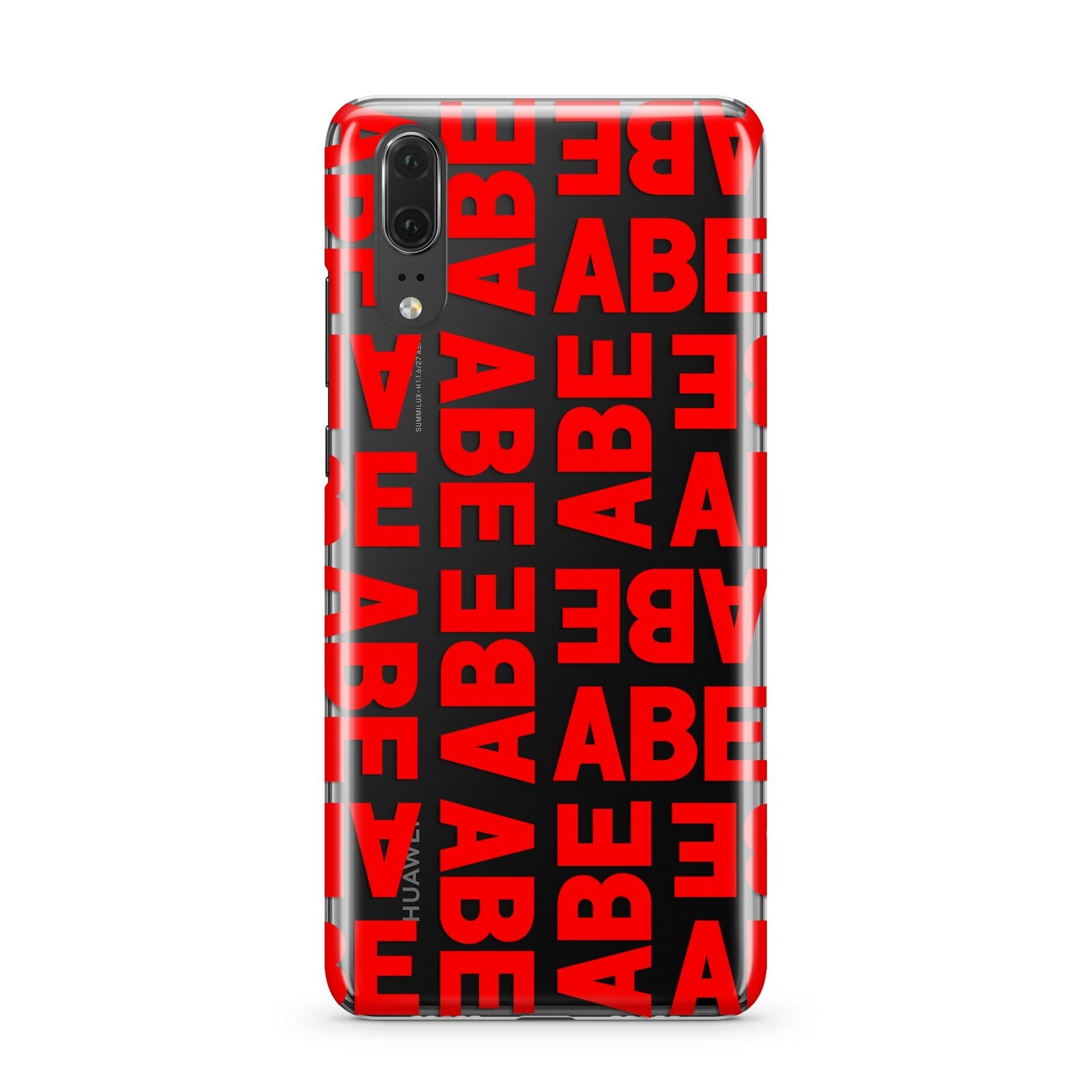 Block Red Custom Text Huawei P20 Phone Case