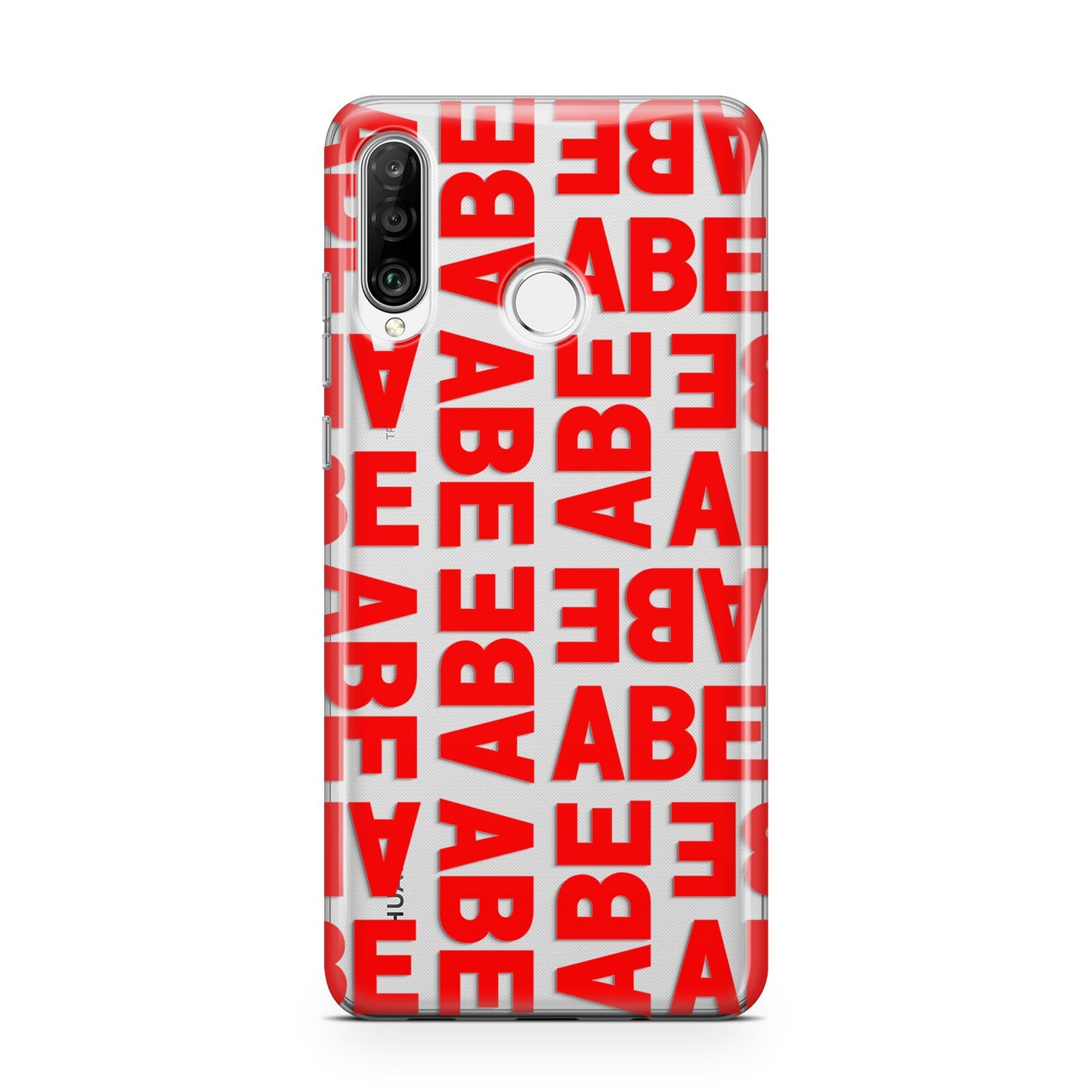 Block Red Custom Text Huawei P30 Lite Phone Case