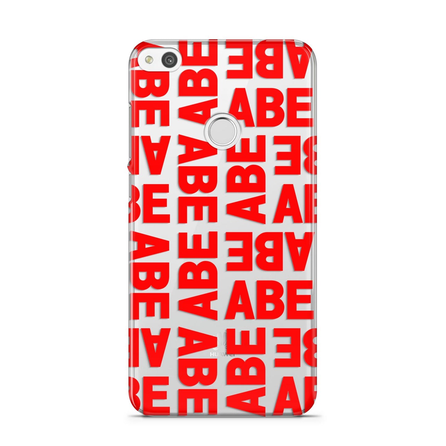 Block Red Custom Text Huawei P8 Lite Case