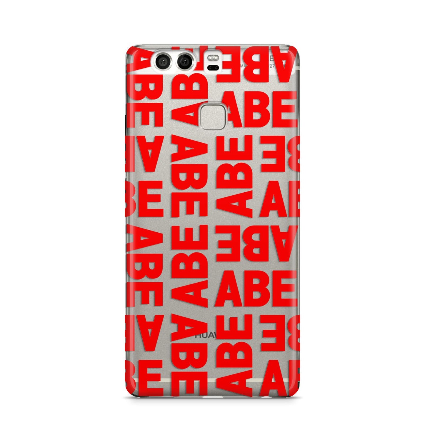 Block Red Custom Text Huawei P9 Case