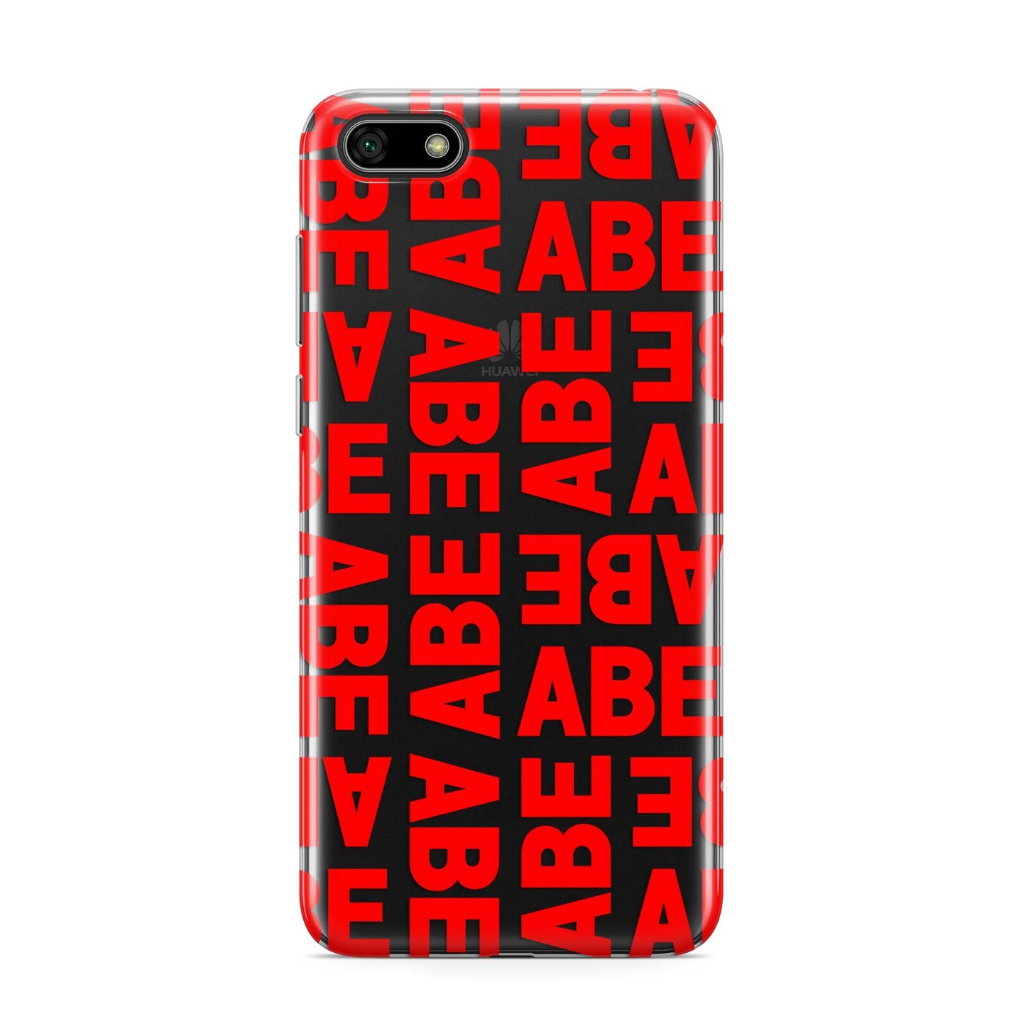 Block Red Custom Text Huawei Y5 Prime 2018 Phone Case