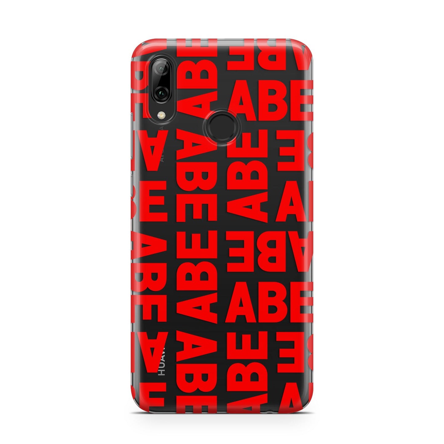 Block Red Custom Text Huawei Y7 2019