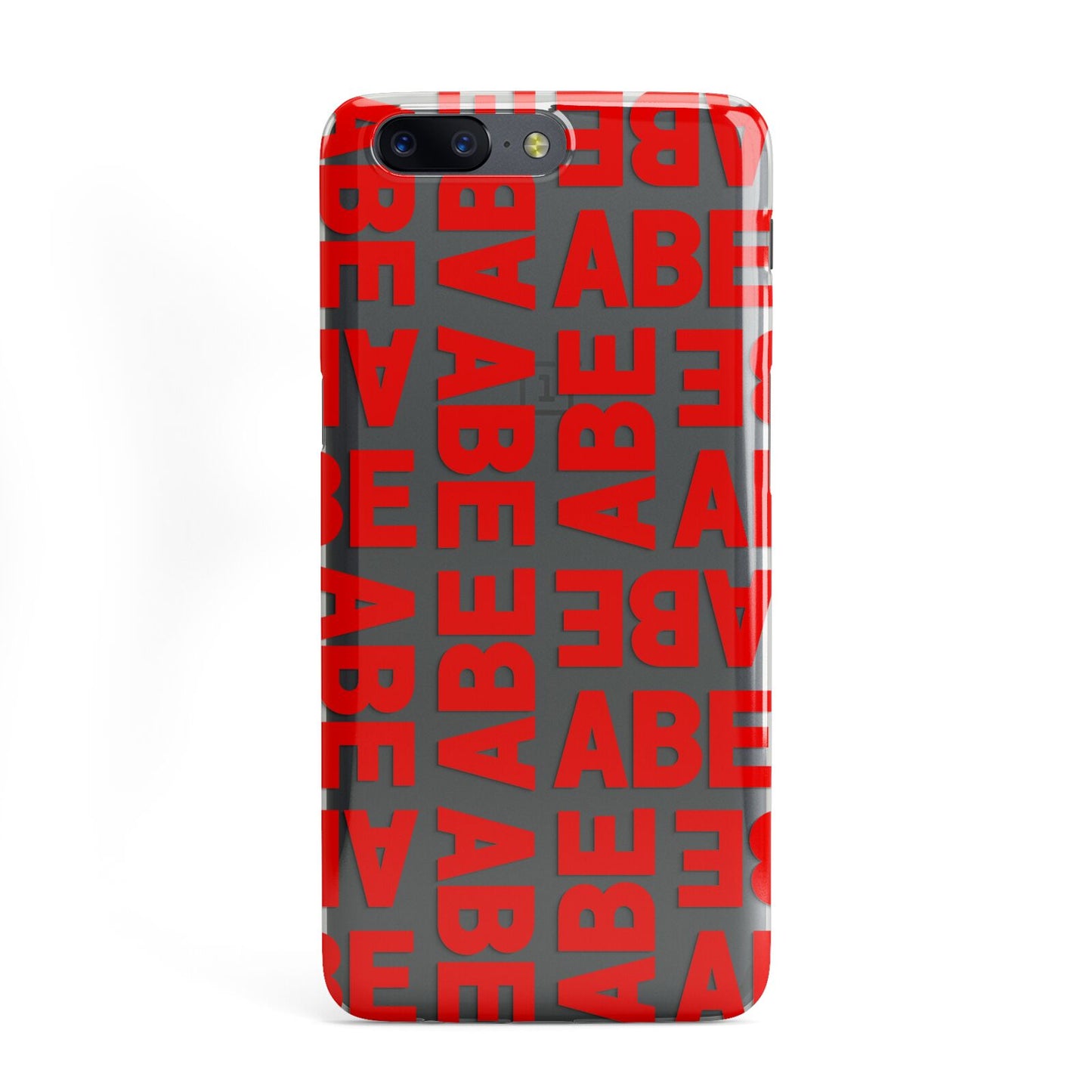 Block Red Custom Text OnePlus Case