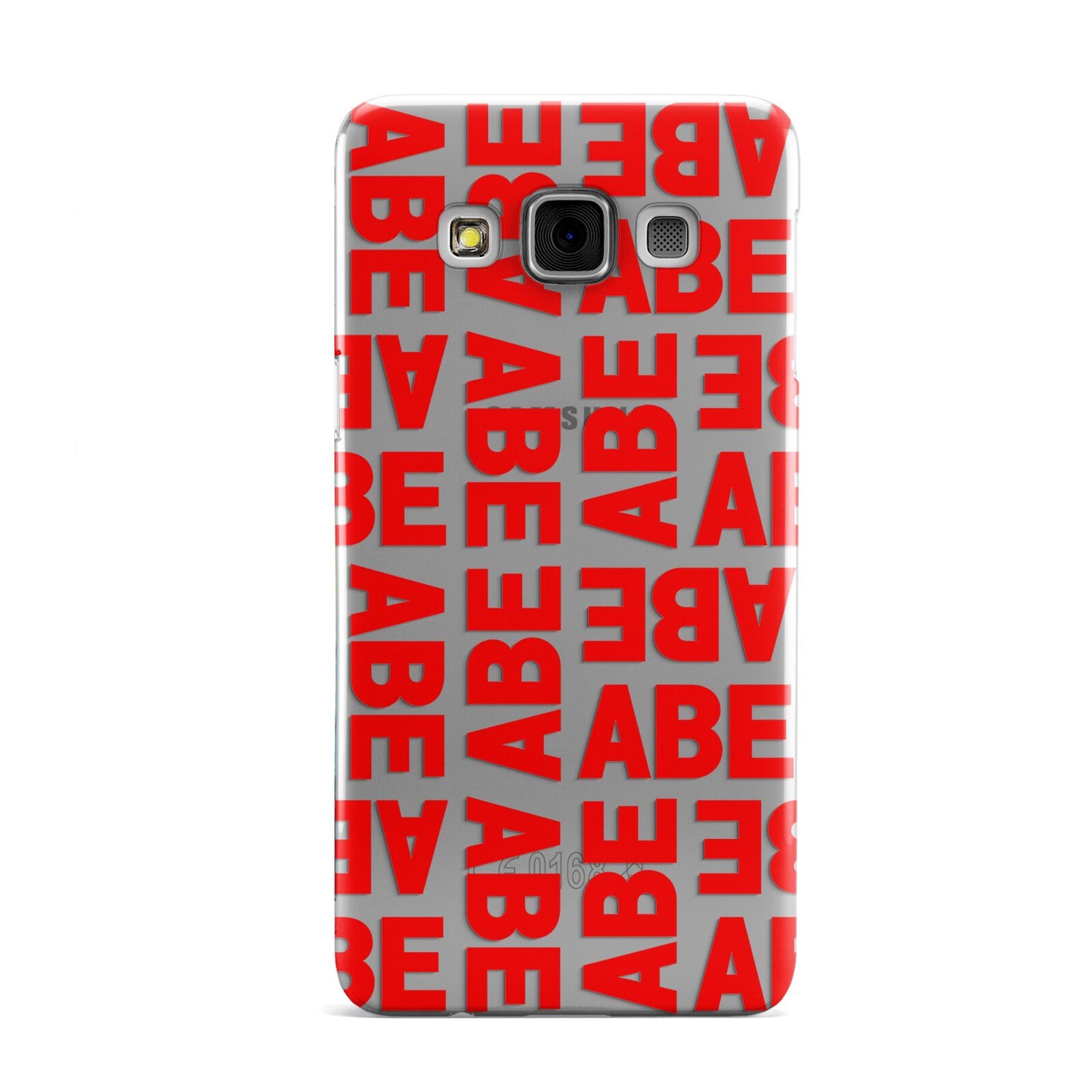 Block Red Custom Text Samsung Galaxy A3 Case