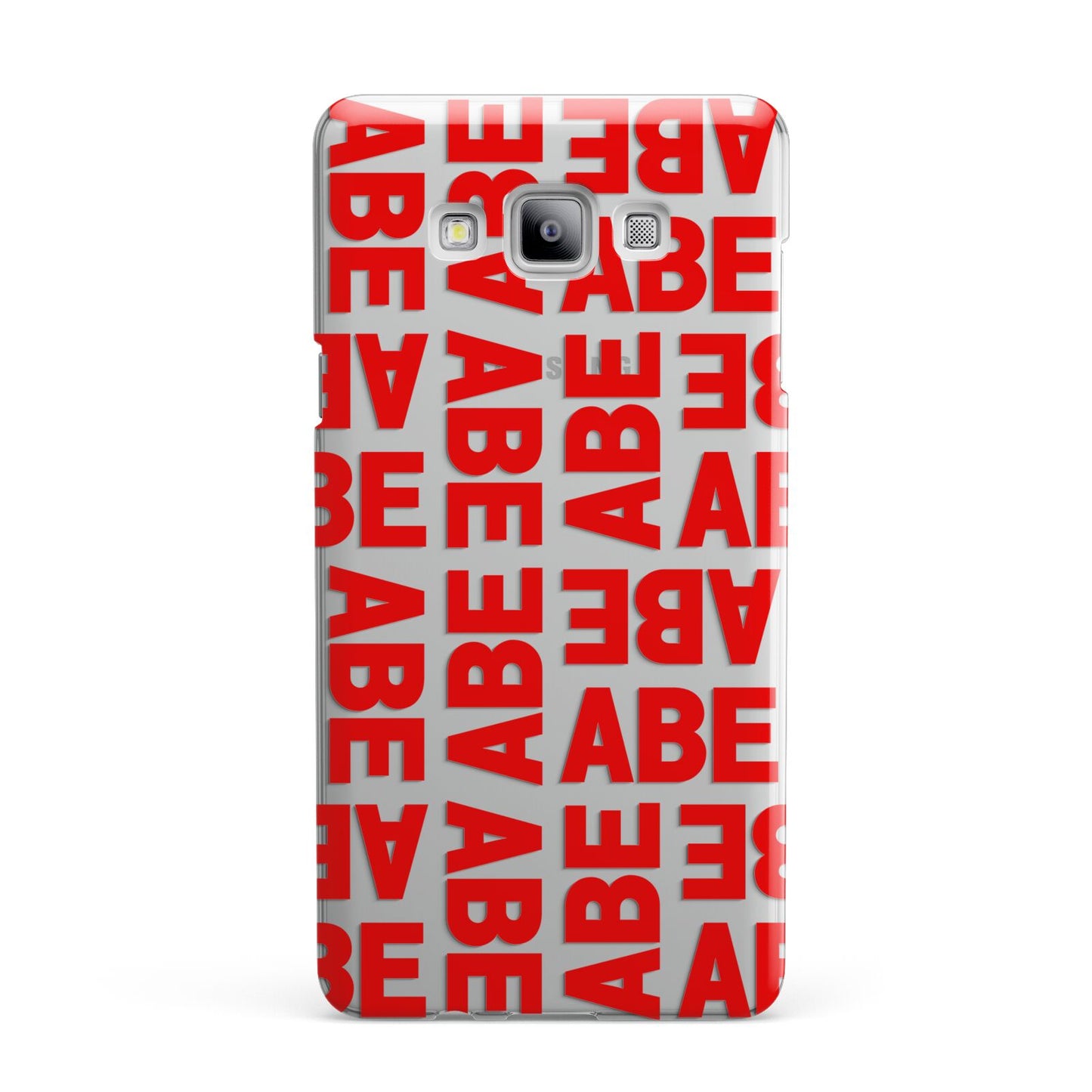 Block Red Custom Text Samsung Galaxy A7 2015 Case