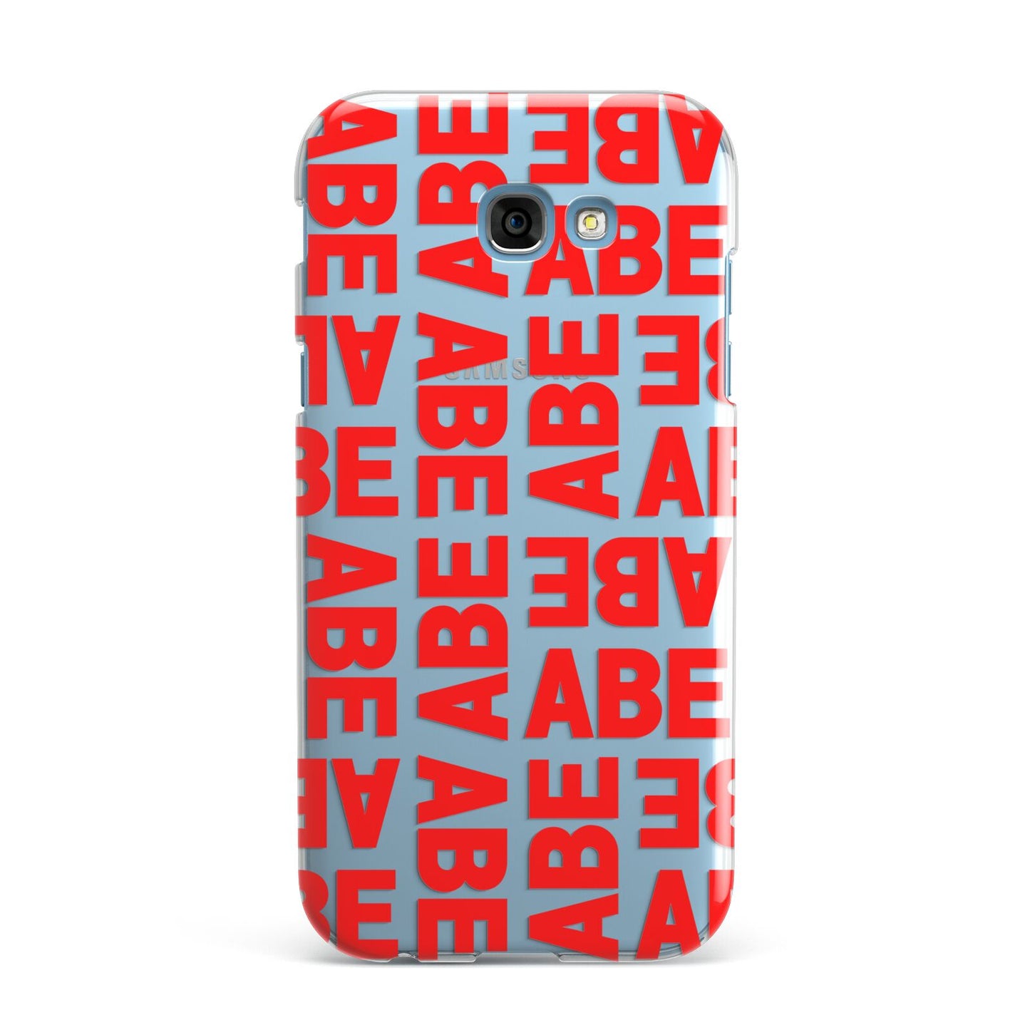 Block Red Custom Text Samsung Galaxy A7 2017 Case