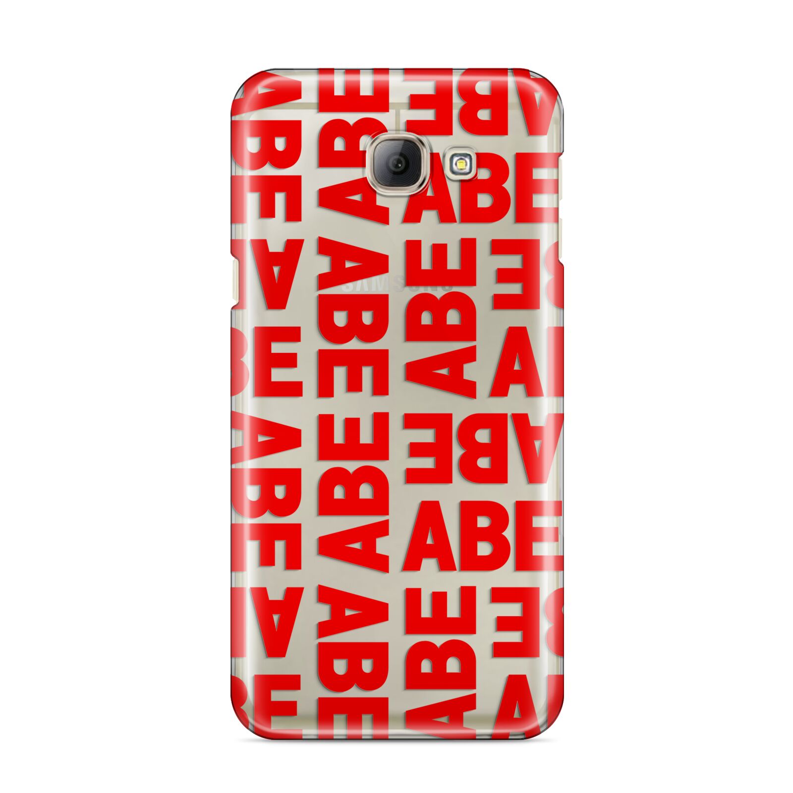 Block Red Custom Text Samsung Galaxy A8 2016 Case