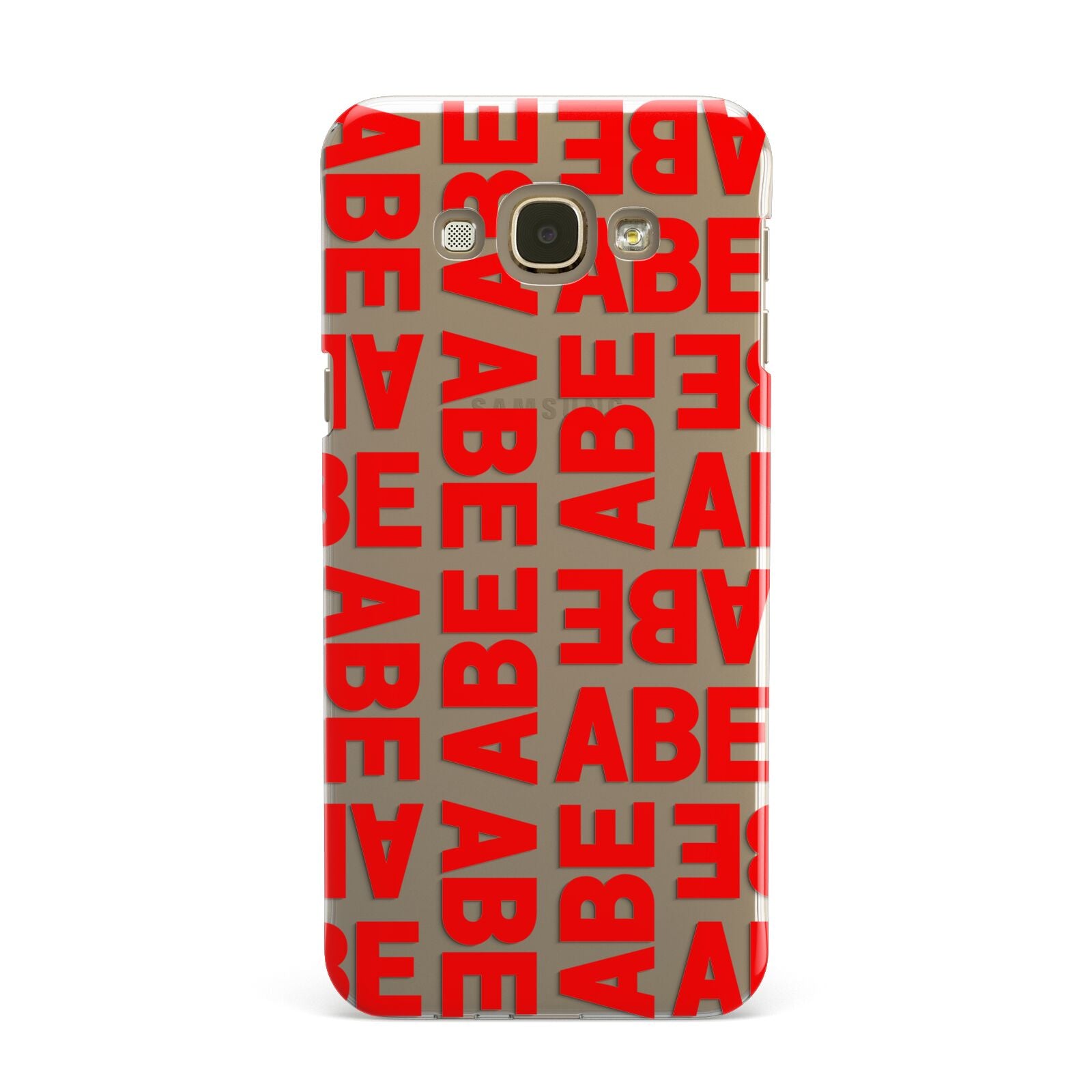 Block Red Custom Text Samsung Galaxy A8 Case