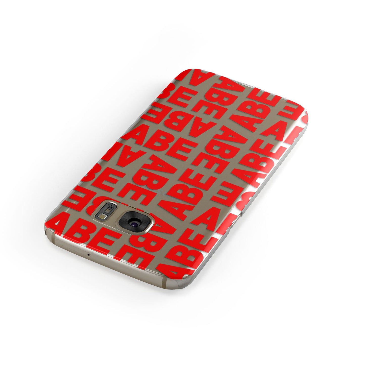 Block Red Custom Text Samsung Galaxy Case Front Close Up