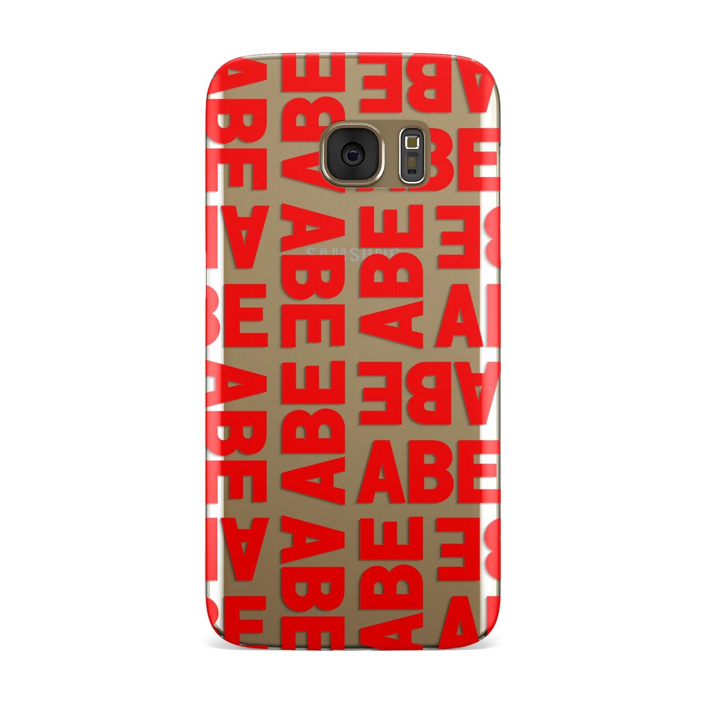 Block Red Custom Text Samsung Galaxy Case