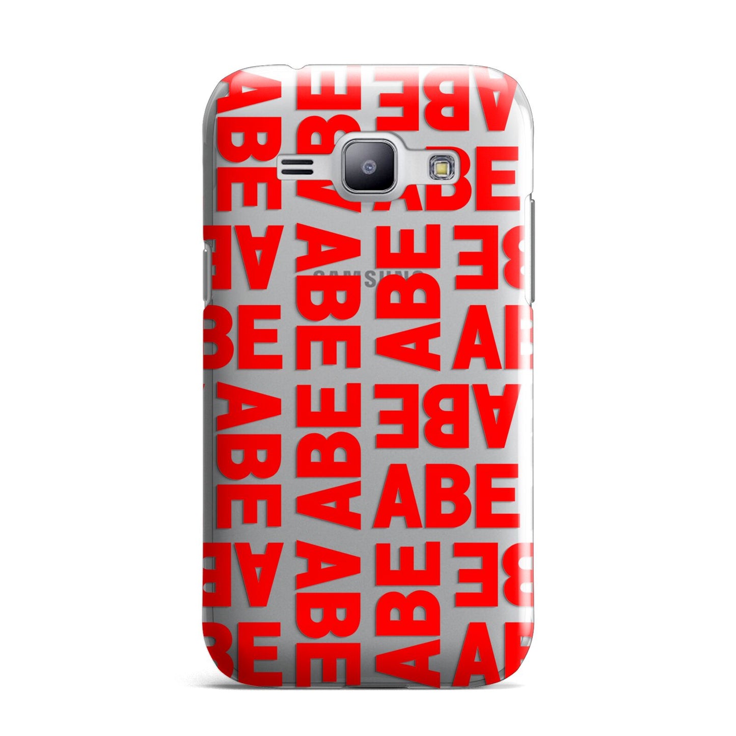 Block Red Custom Text Samsung Galaxy J1 2015 Case