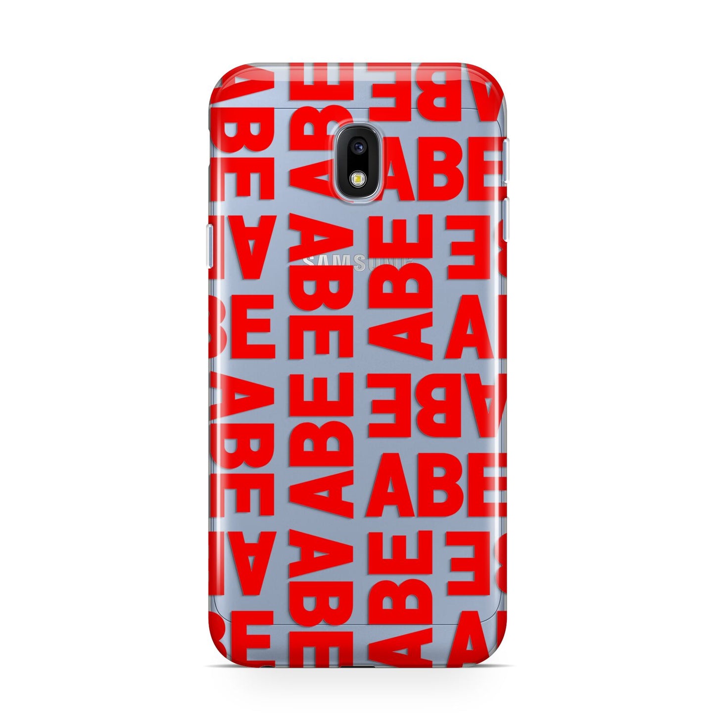 Block Red Custom Text Samsung Galaxy J3 2017 Case