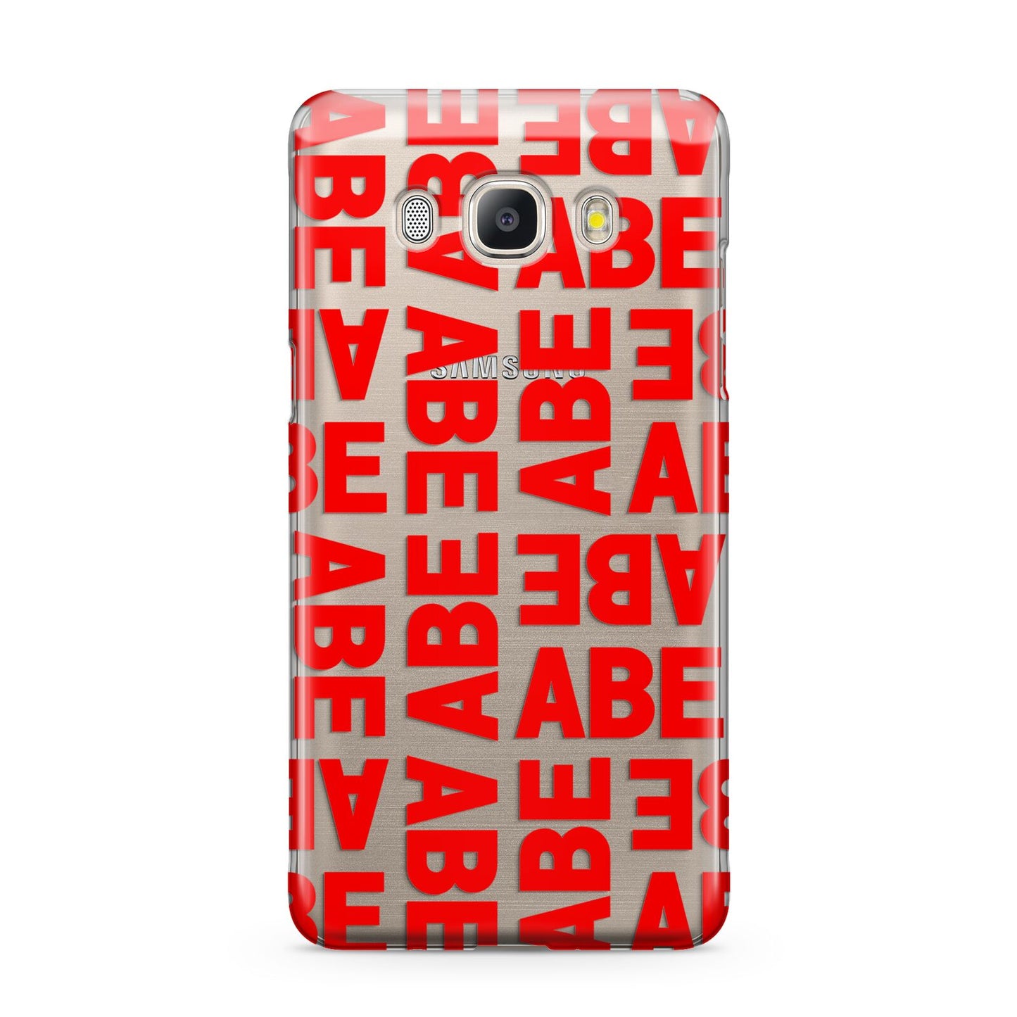 Block Red Custom Text Samsung Galaxy J5 2016 Case