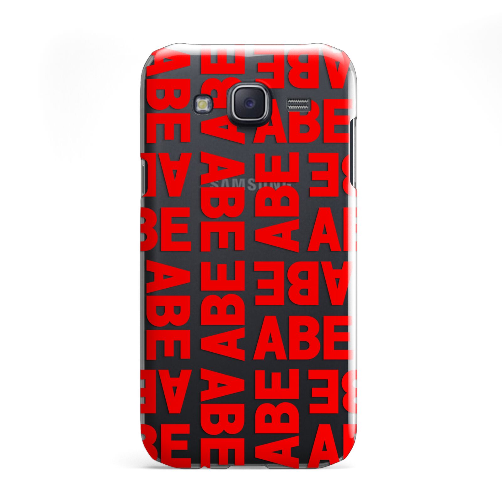 Block Red Custom Text Samsung Galaxy J5 Case