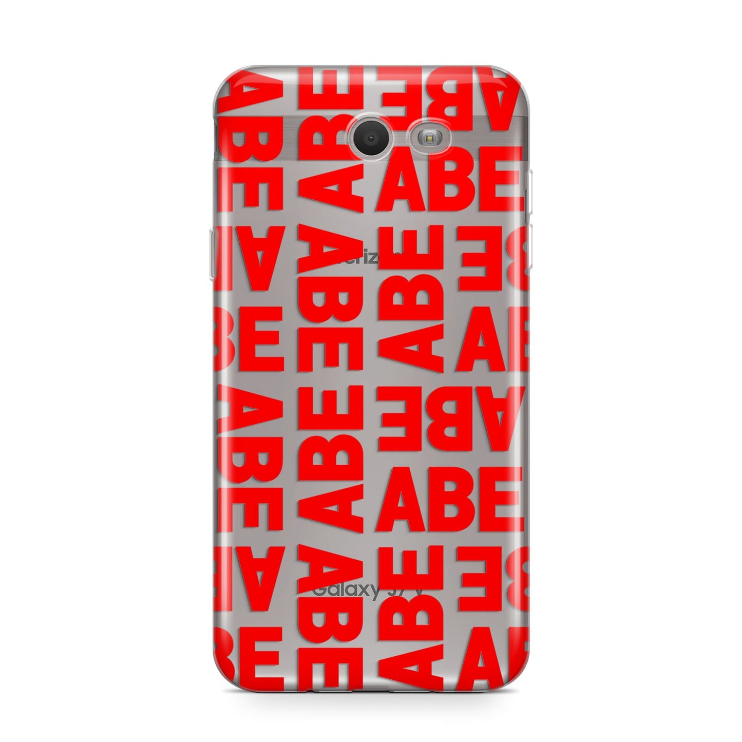 Block Red Custom Text Samsung Galaxy J7 2017 Case