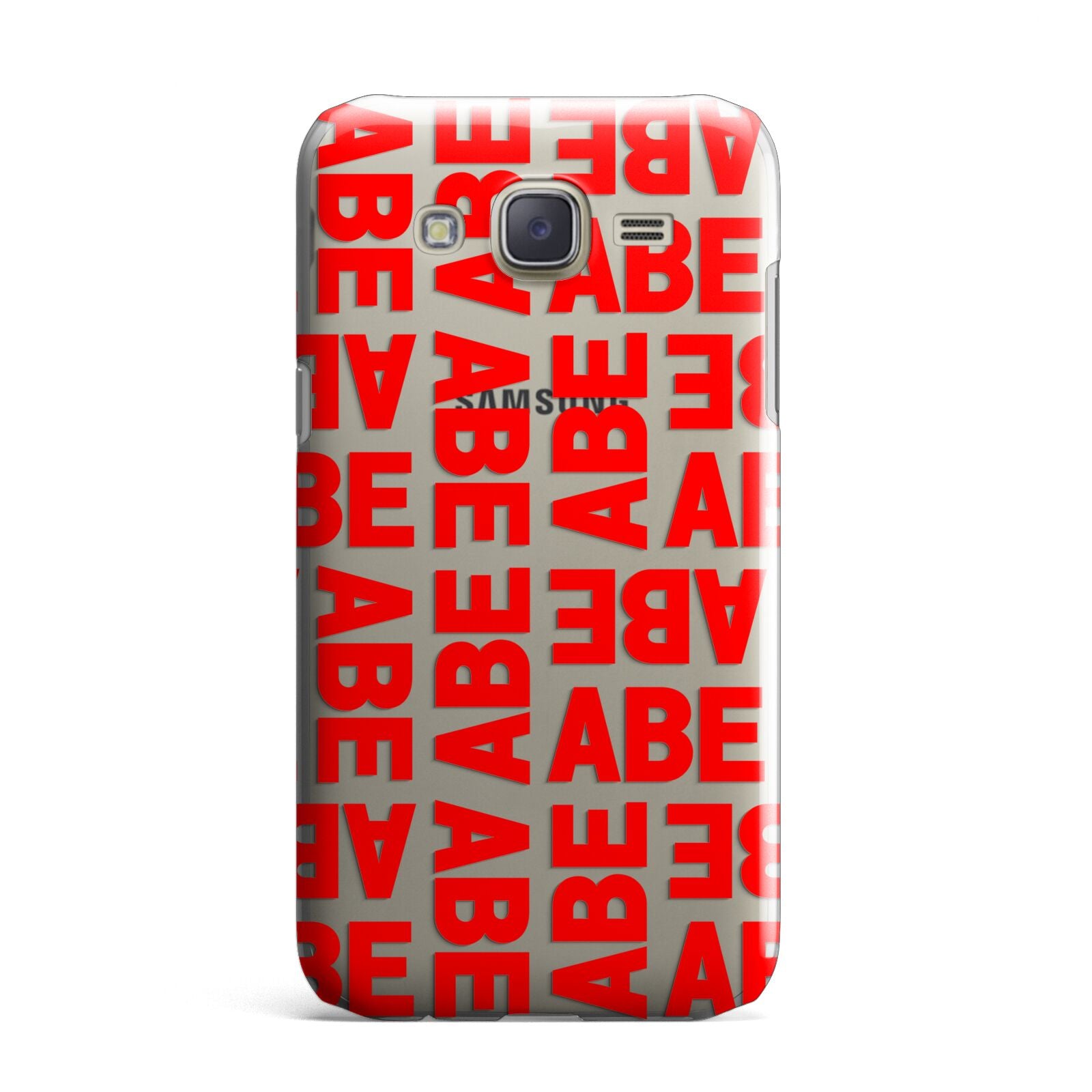 Block Red Custom Text Samsung Galaxy J7 Case