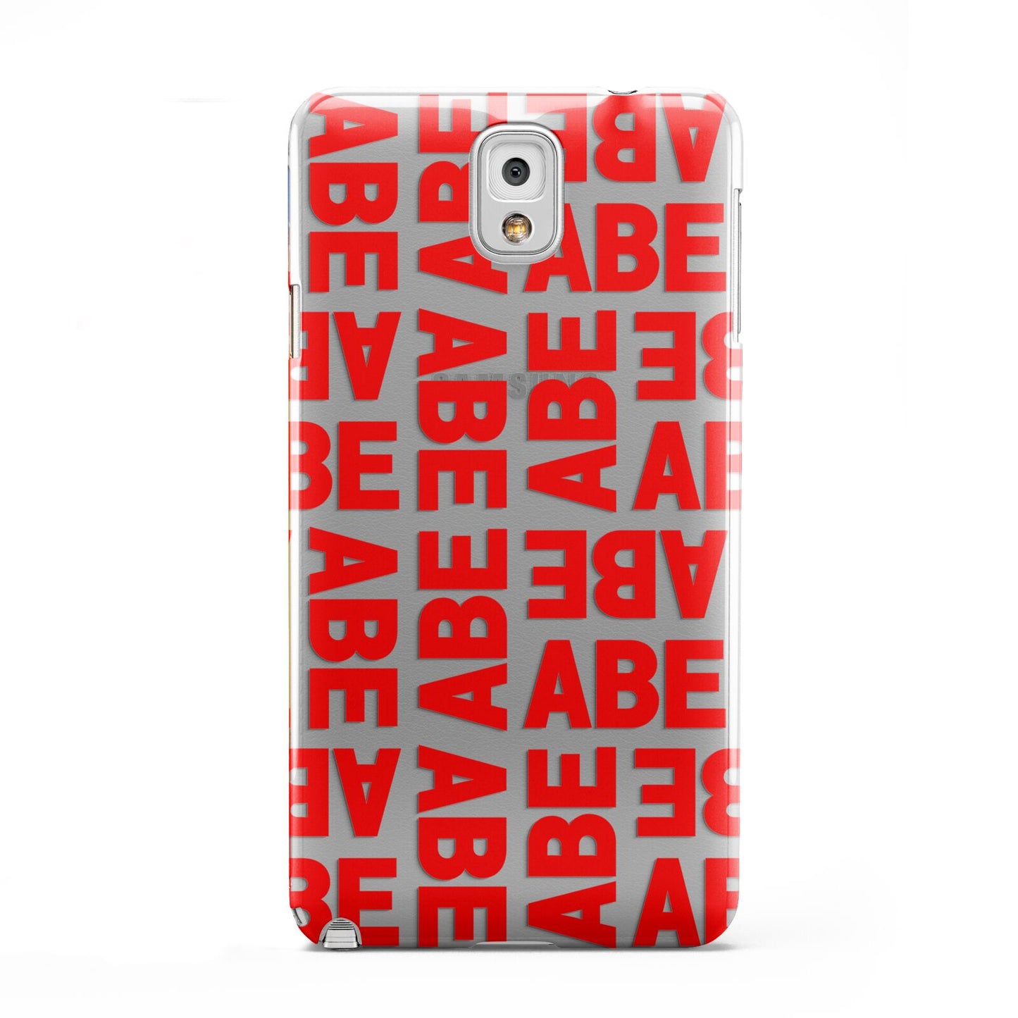 Block Red Custom Text Samsung Galaxy Note 3 Case