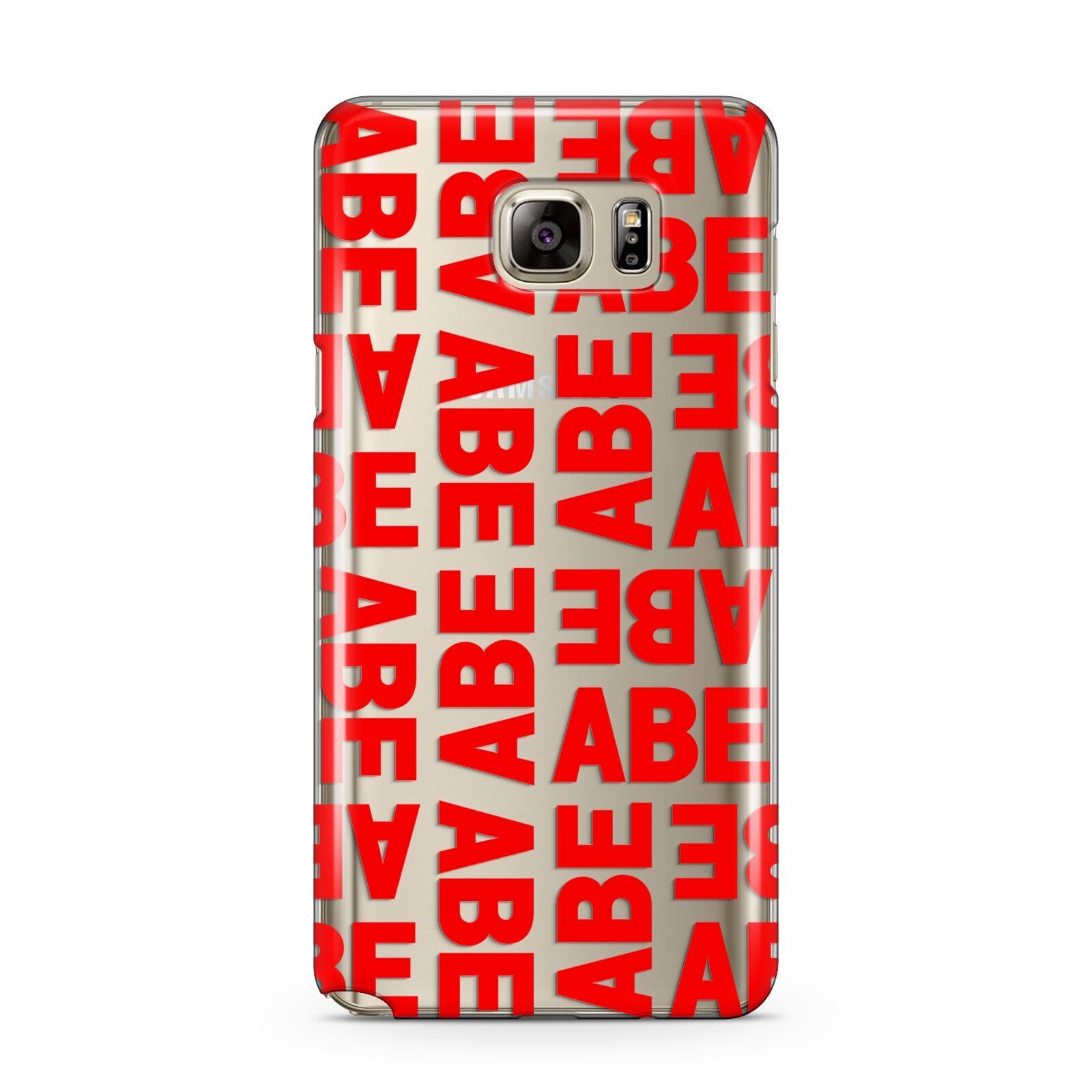 Block Red Custom Text Samsung Galaxy Note 5 Case