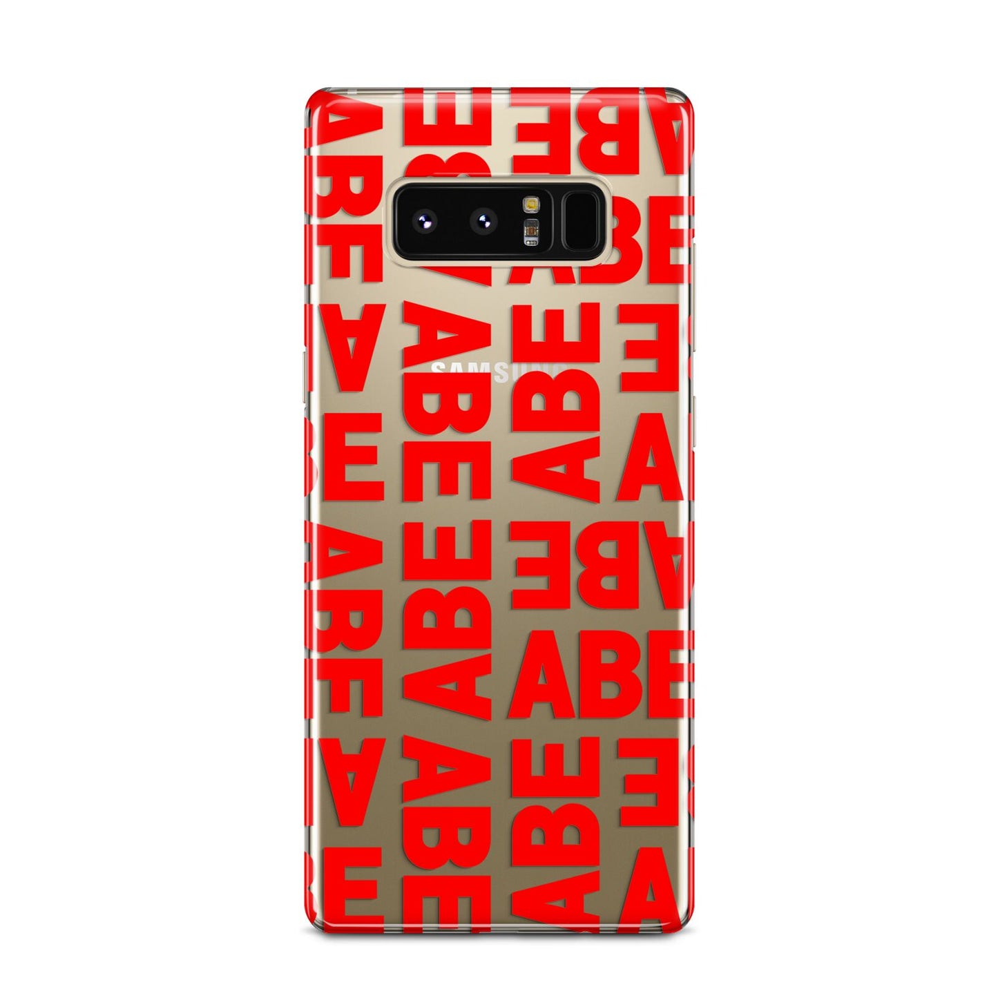 Block Red Custom Text Samsung Galaxy Note 8 Case