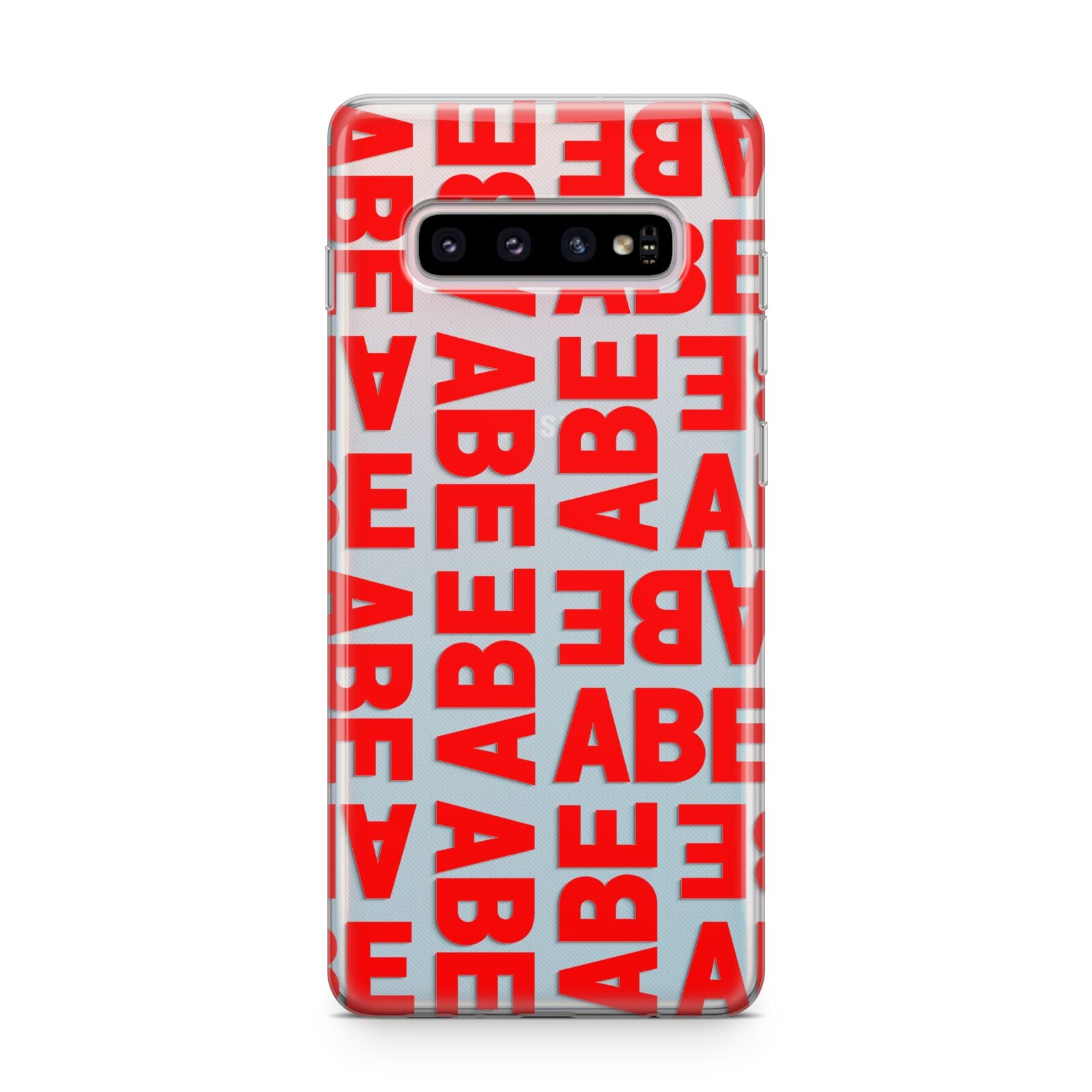 Block Red Custom Text Samsung Galaxy S10 Plus Case