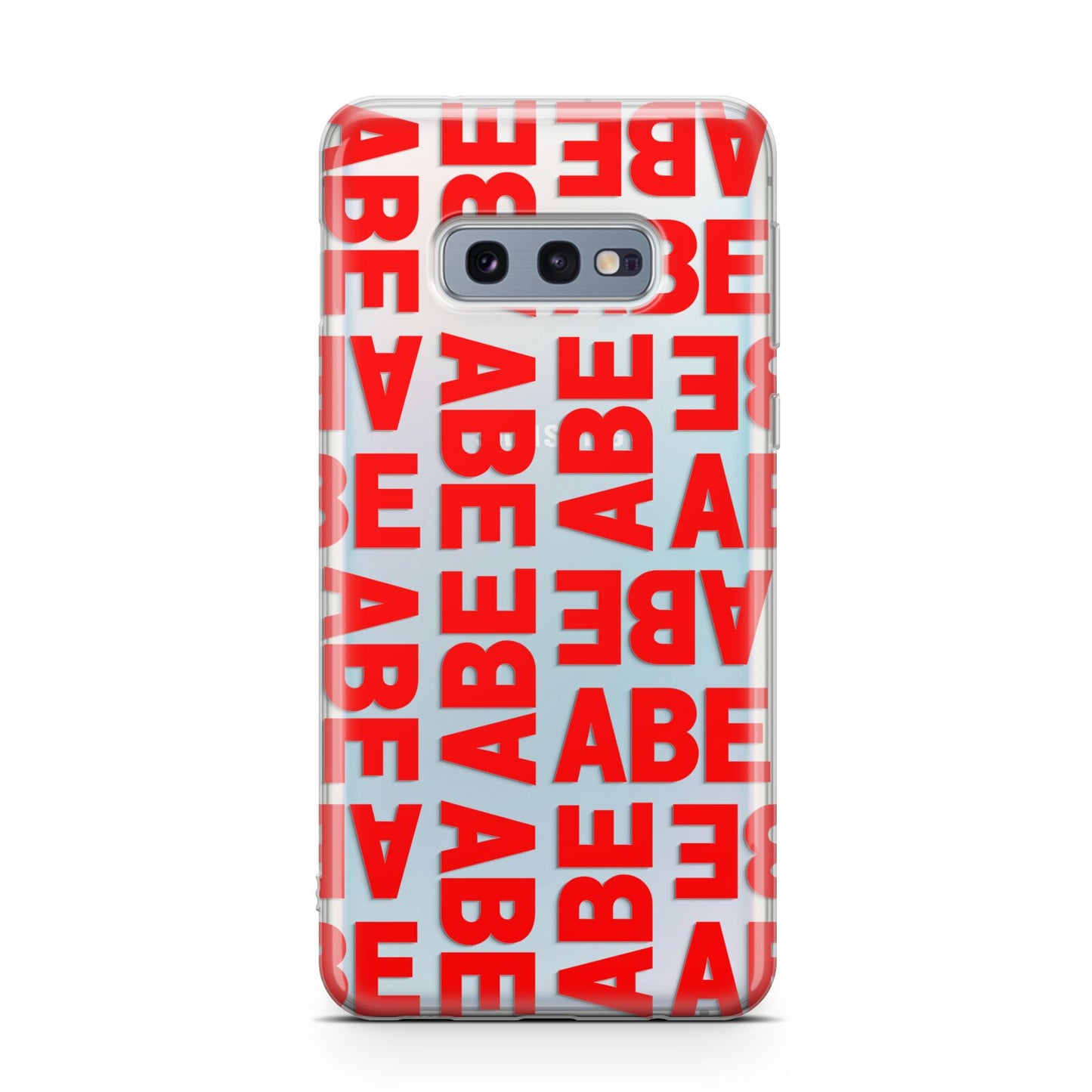 Block Red Custom Text Samsung Galaxy S10E Case