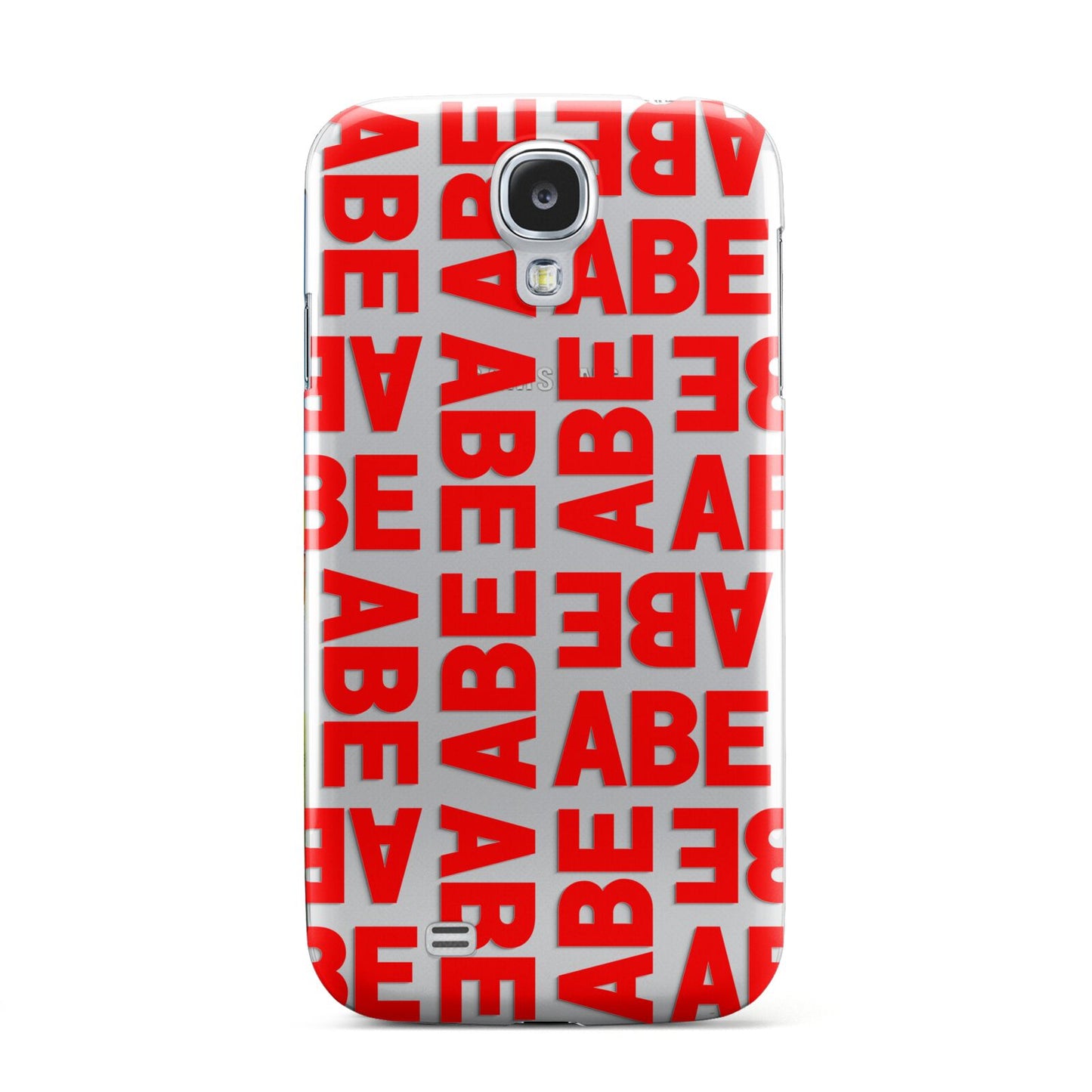 Block Red Custom Text Samsung Galaxy S4 Case