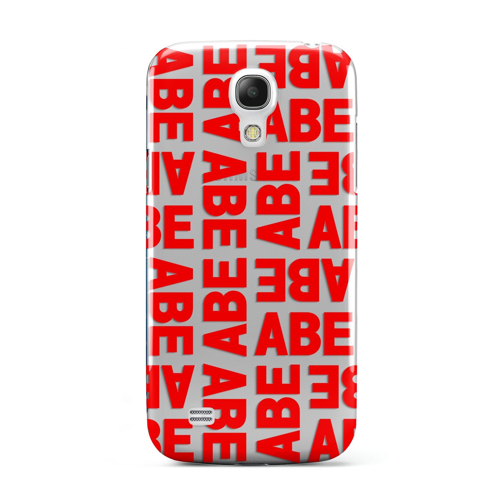 Block Red Custom Text Samsung Galaxy S4 Mini Case