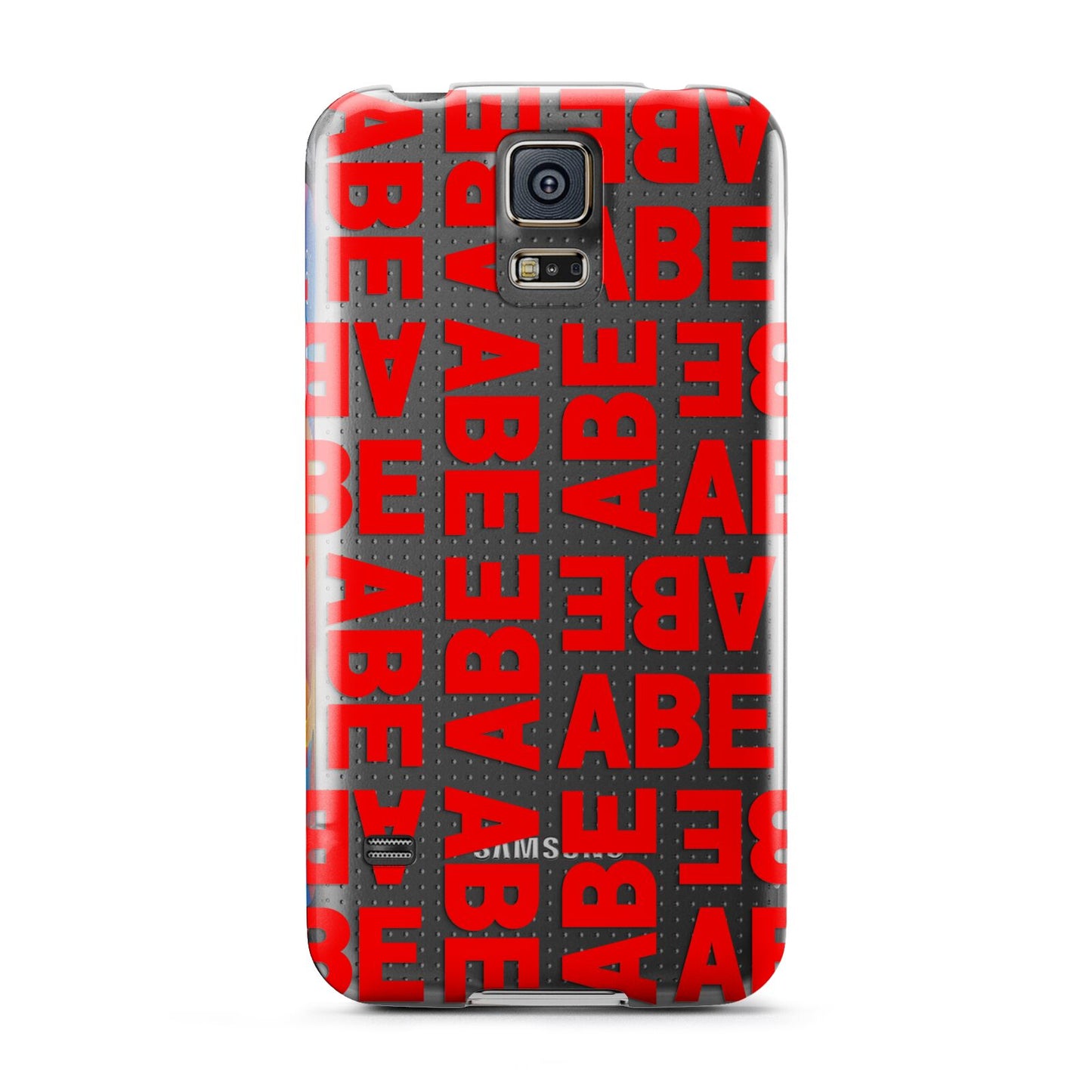 Block Red Custom Text Samsung Galaxy S5 Case