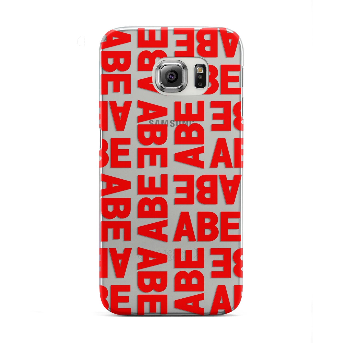 Block Red Custom Text Samsung Galaxy S6 Edge Case