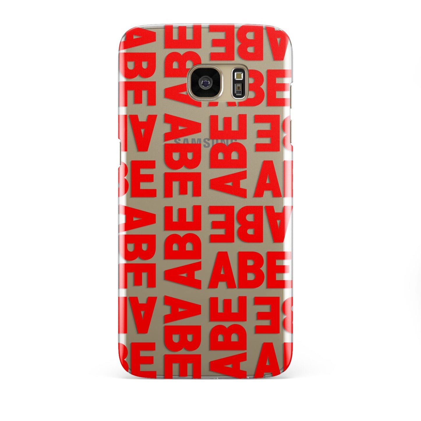 Block Red Custom Text Samsung Galaxy S7 Edge Case