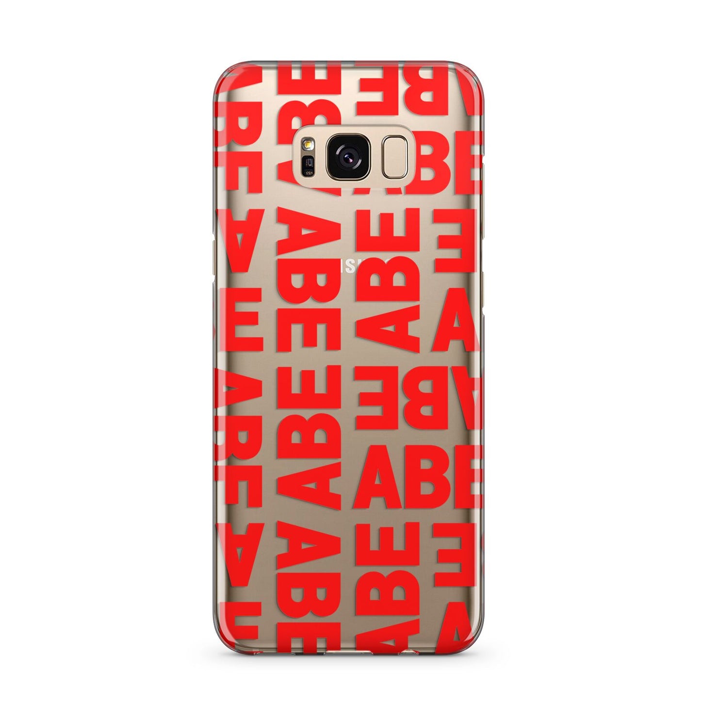 Block Red Custom Text Samsung Galaxy S8 Plus Case