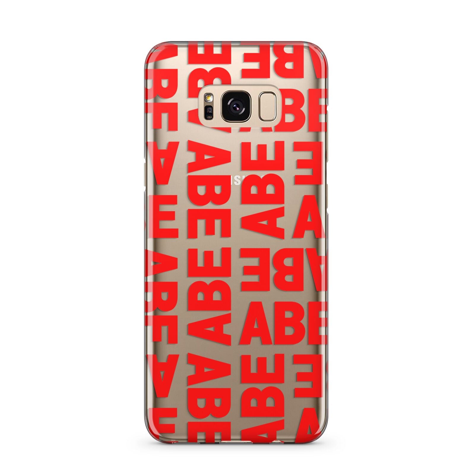 Block Red Custom Text Samsung Galaxy S8 Plus Case