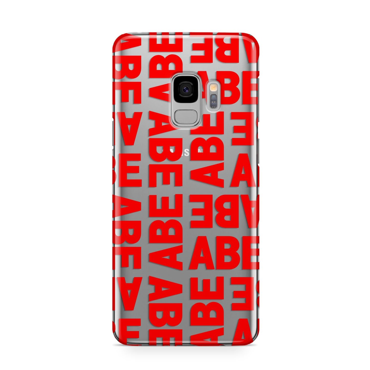 Block Red Custom Text Samsung Galaxy S9 Case